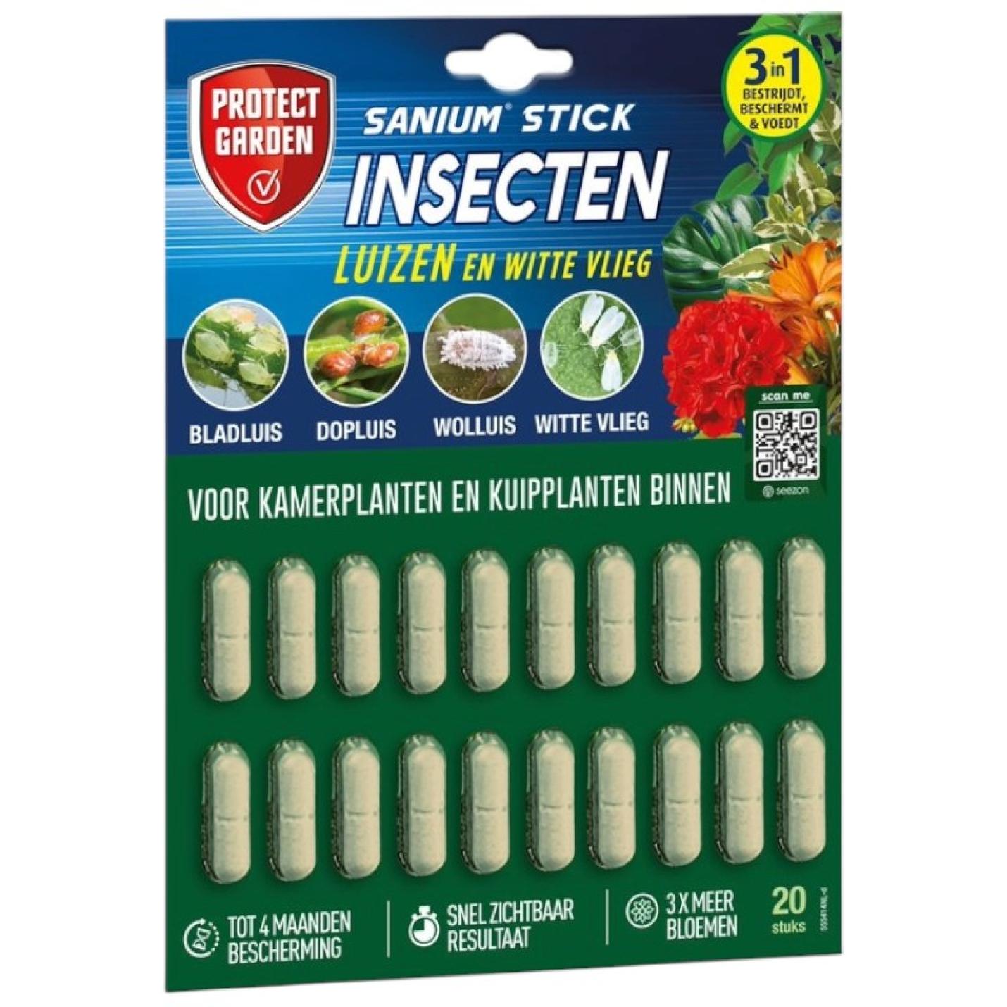 Protect Garden Sanium Stick - 20 Stuks - Insecten Bestrijdingsmiddel - voor Kamer- en Kuipplanten Binnen
