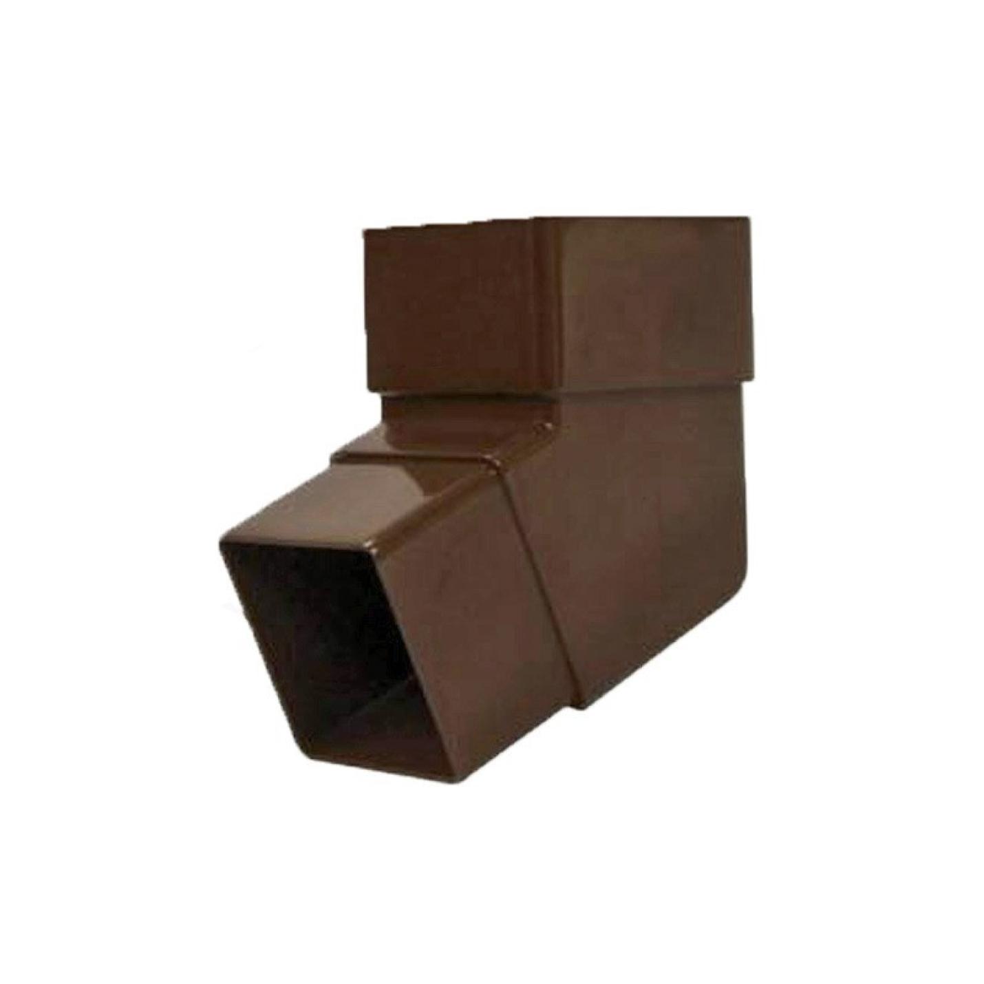 Regenpijp vierkant bocht 112 graden bruin 65mm