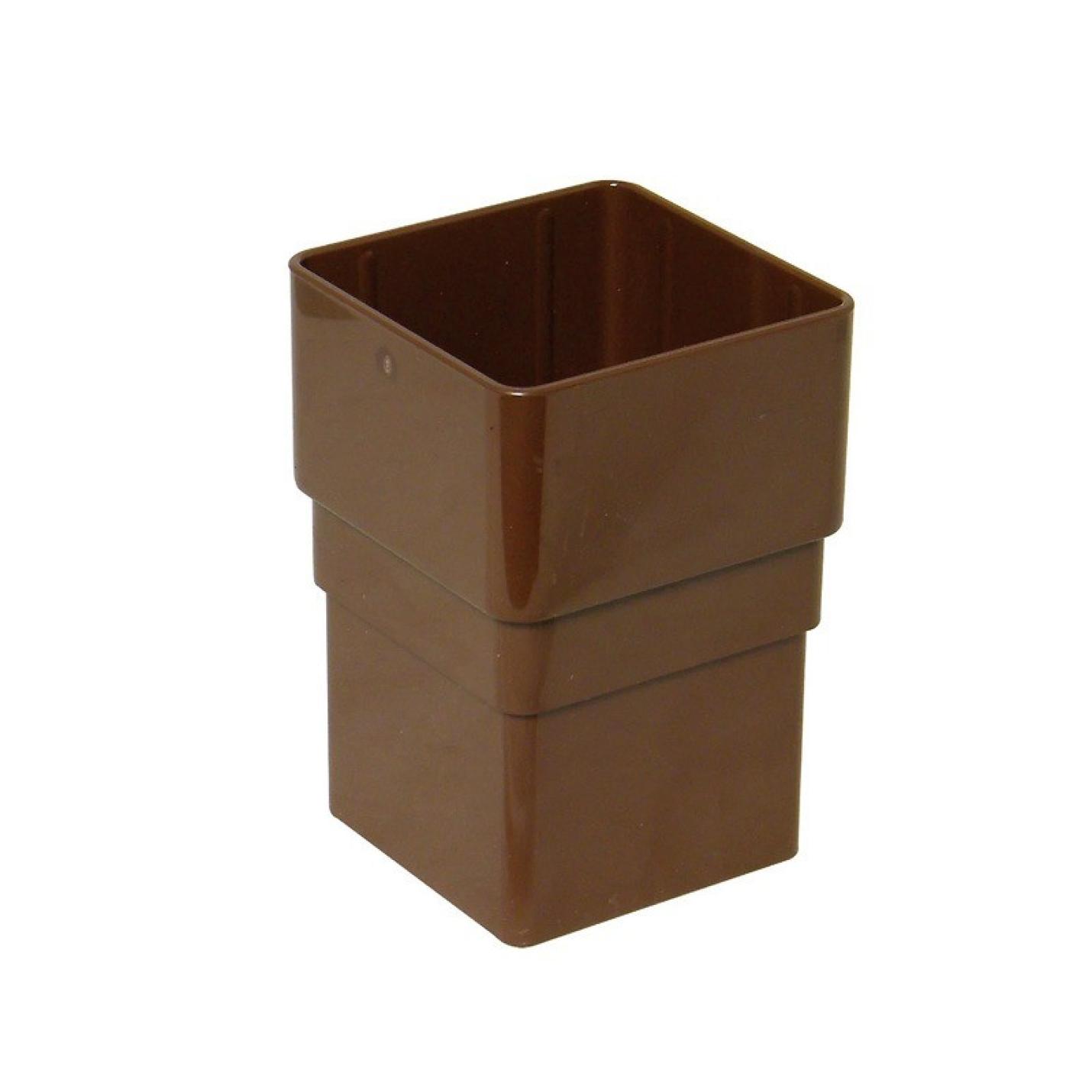 Regenpijp vierkant koppelstuk bruin 65mm