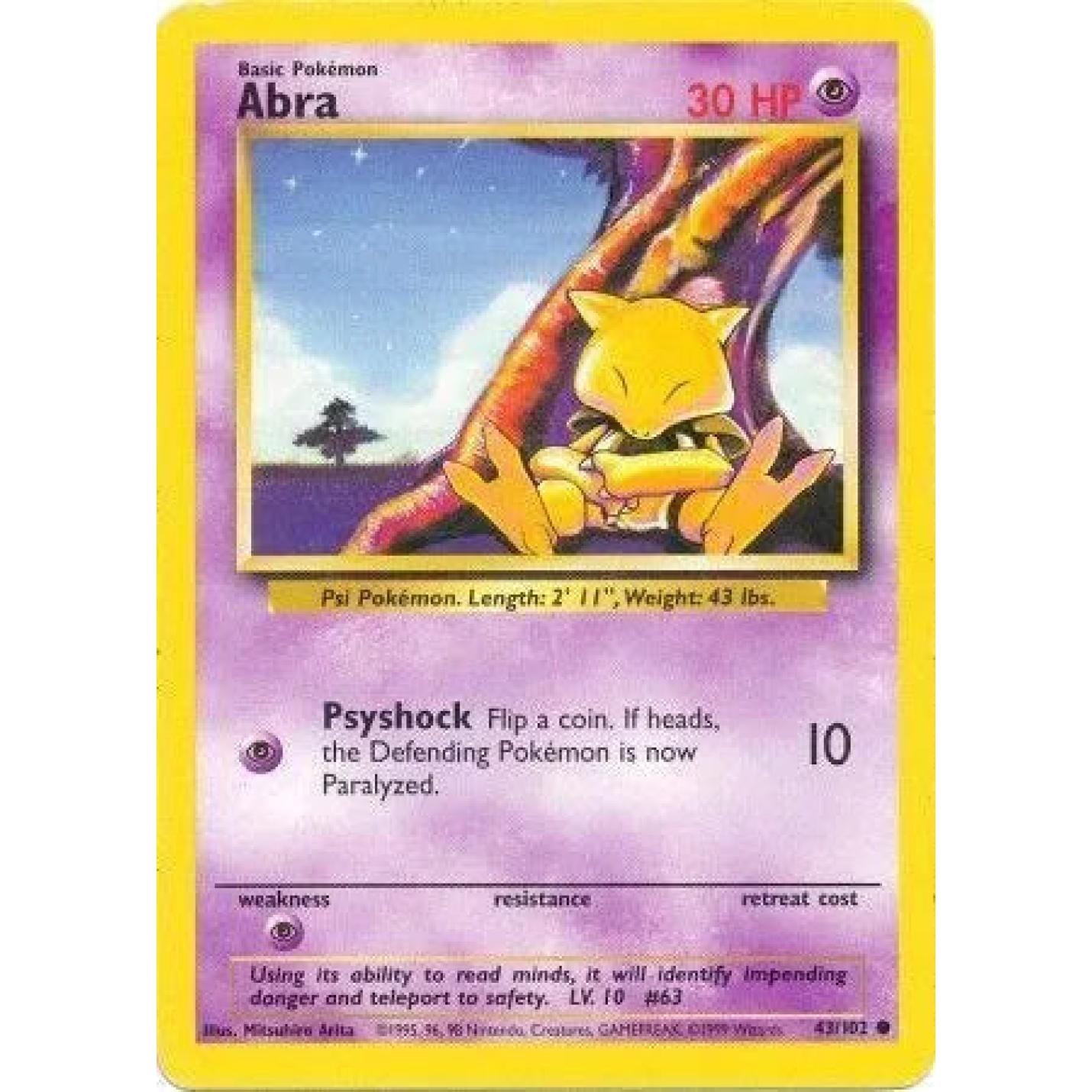 Abra 43/102 - Base Set (Unlimited) - Normal
