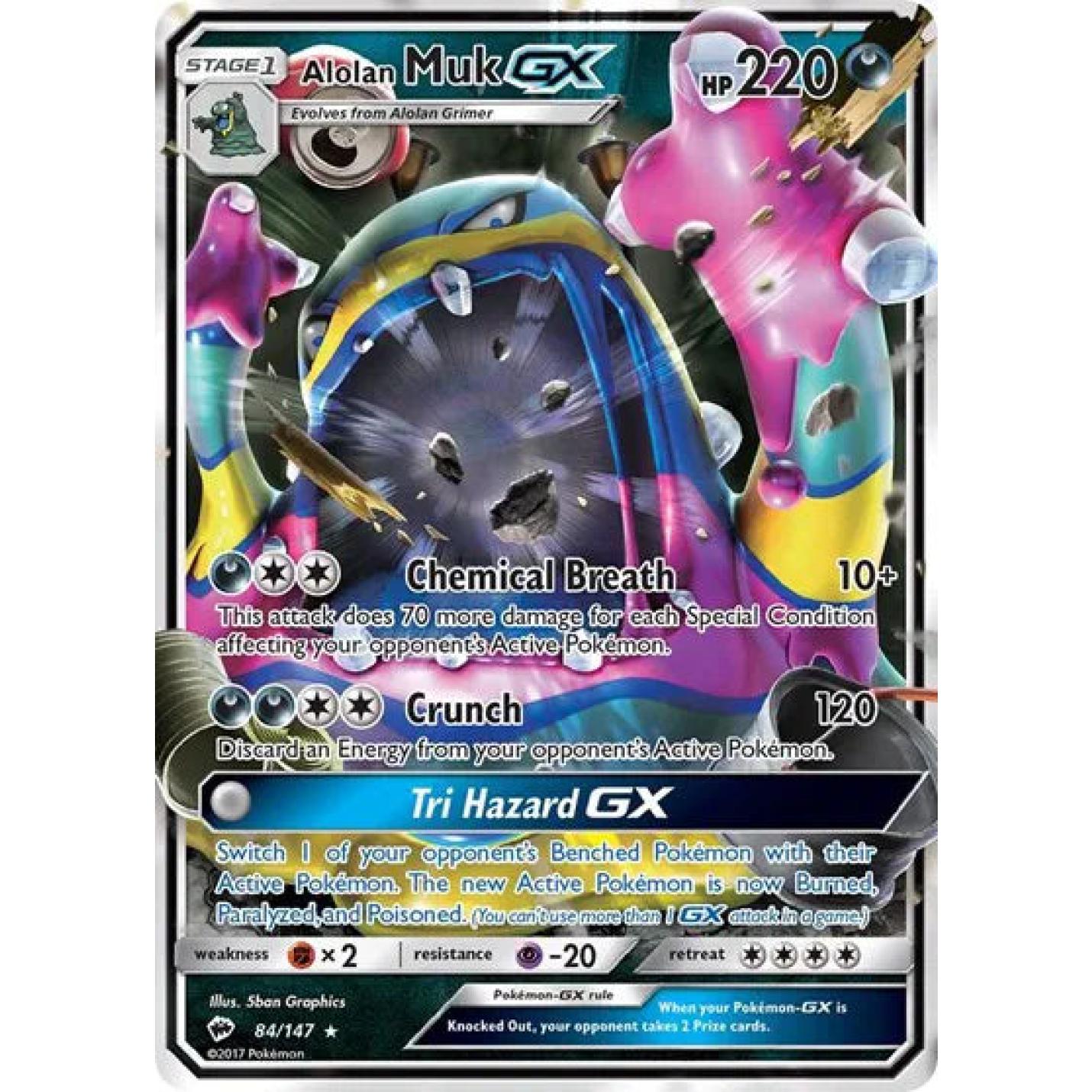 Alolan Muk GX 84/147 - Burning Shadows - Holofoil