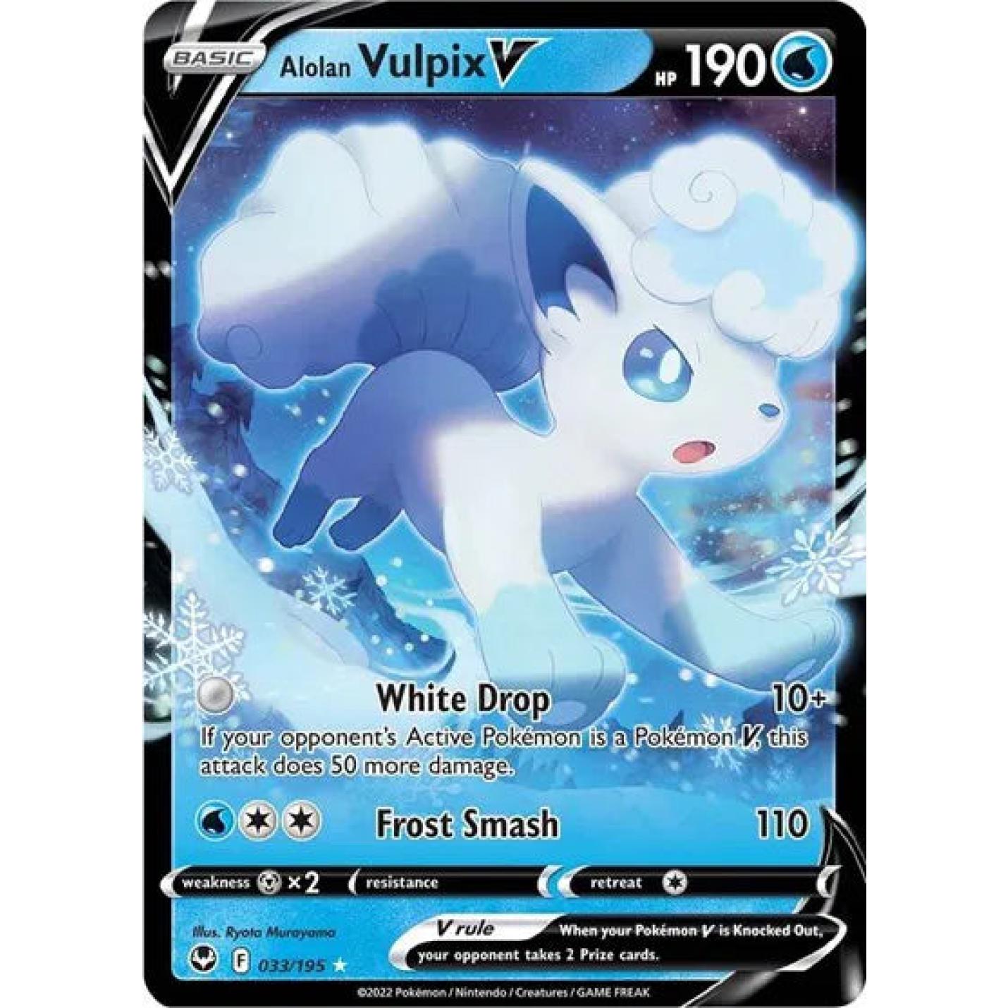 Alolan Vulpix V 033/195 - Silver Tempest - Holofoil