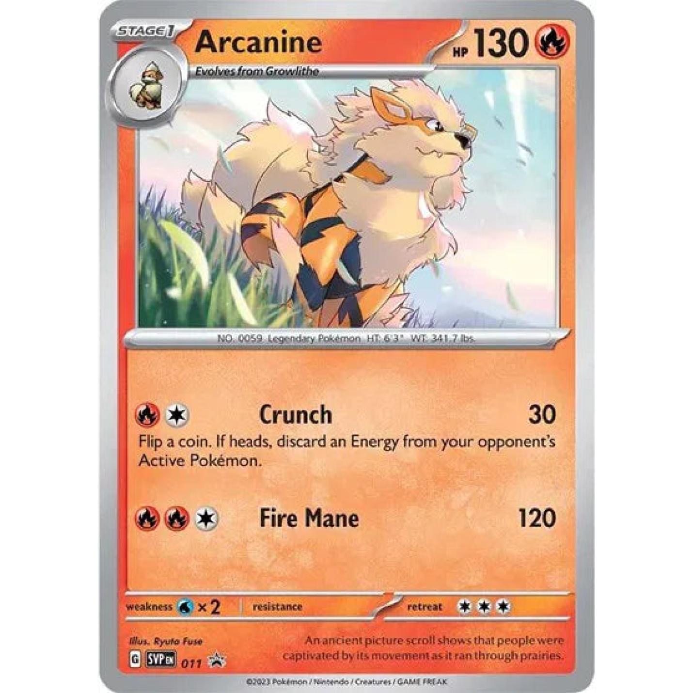 Arcanine 011 - Scarlet & Violet Promo - Holofoil