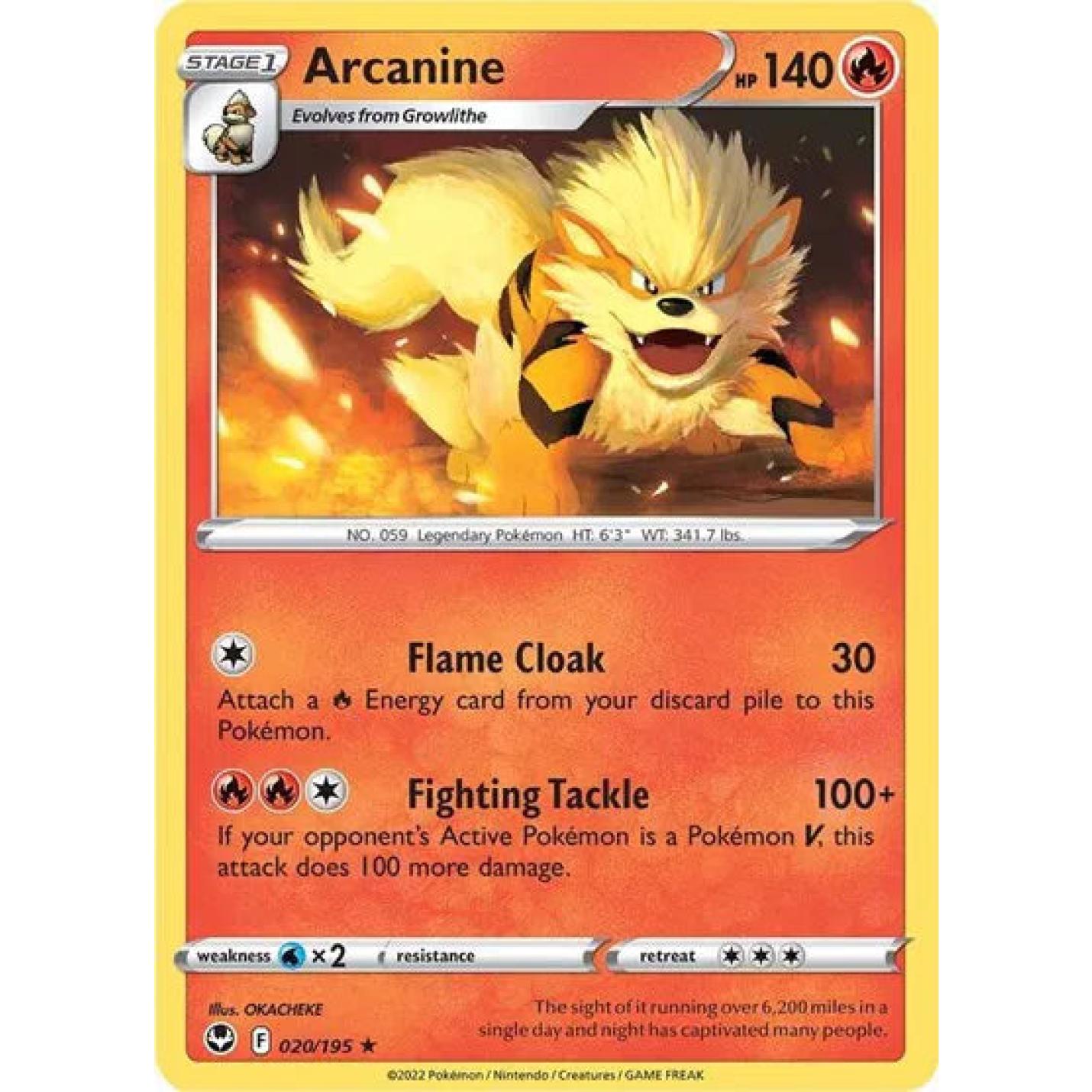 Arcanine 020/195 - Silver Tempest - Normal