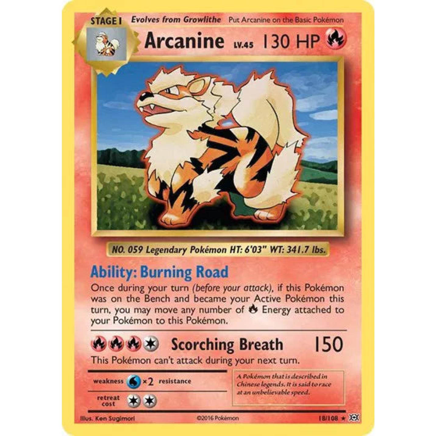 Arcanine 18/108 - Evolutions - Normal