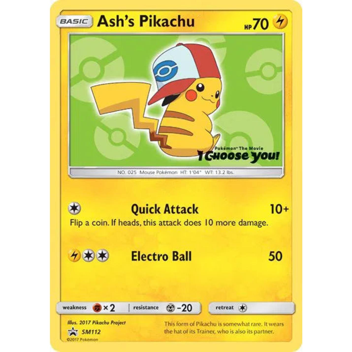Ash's Pikachu SM112 - Sun  Moon Promo - Normal