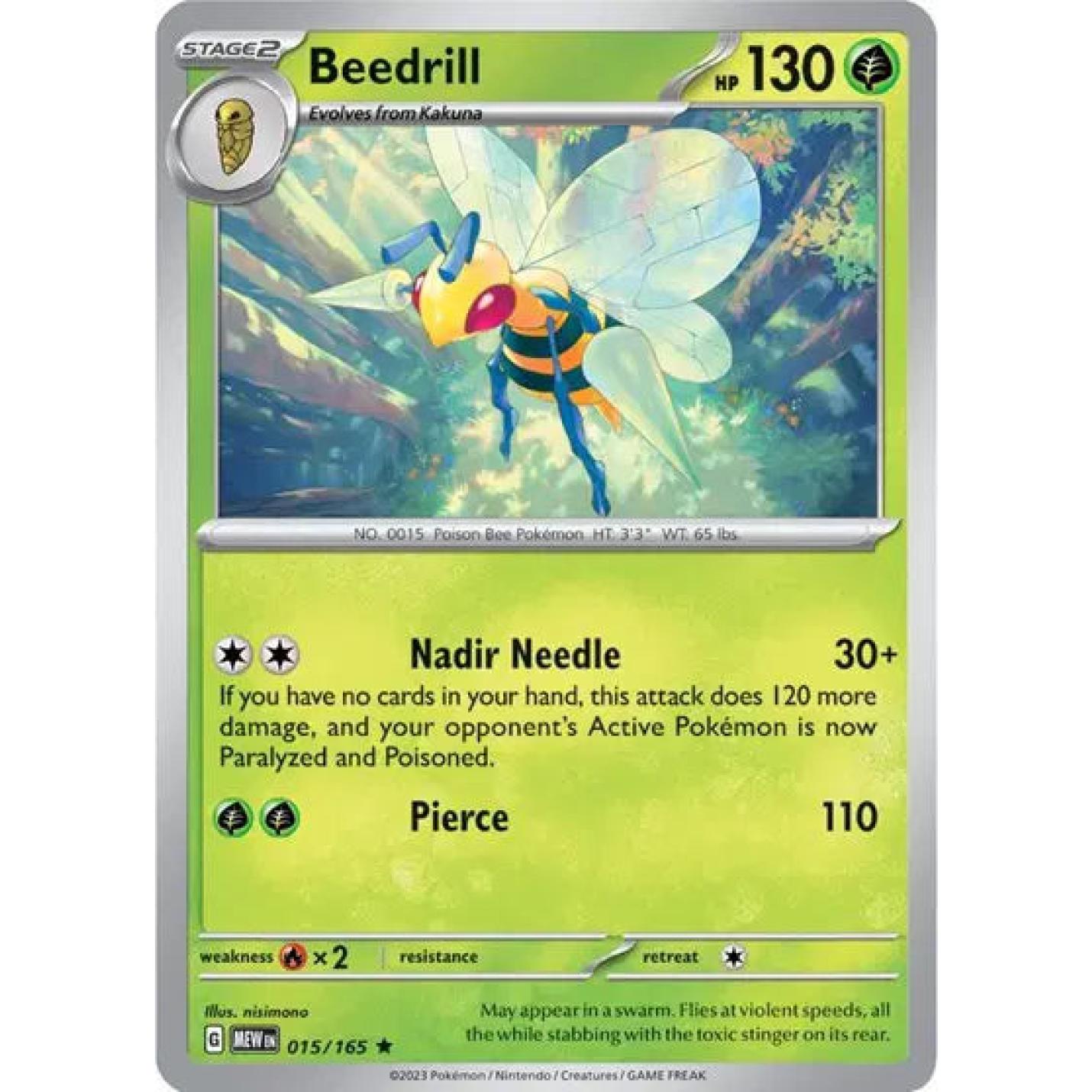 Beedrill 015/165 - Scarlet & Violet 151 - Holofoil