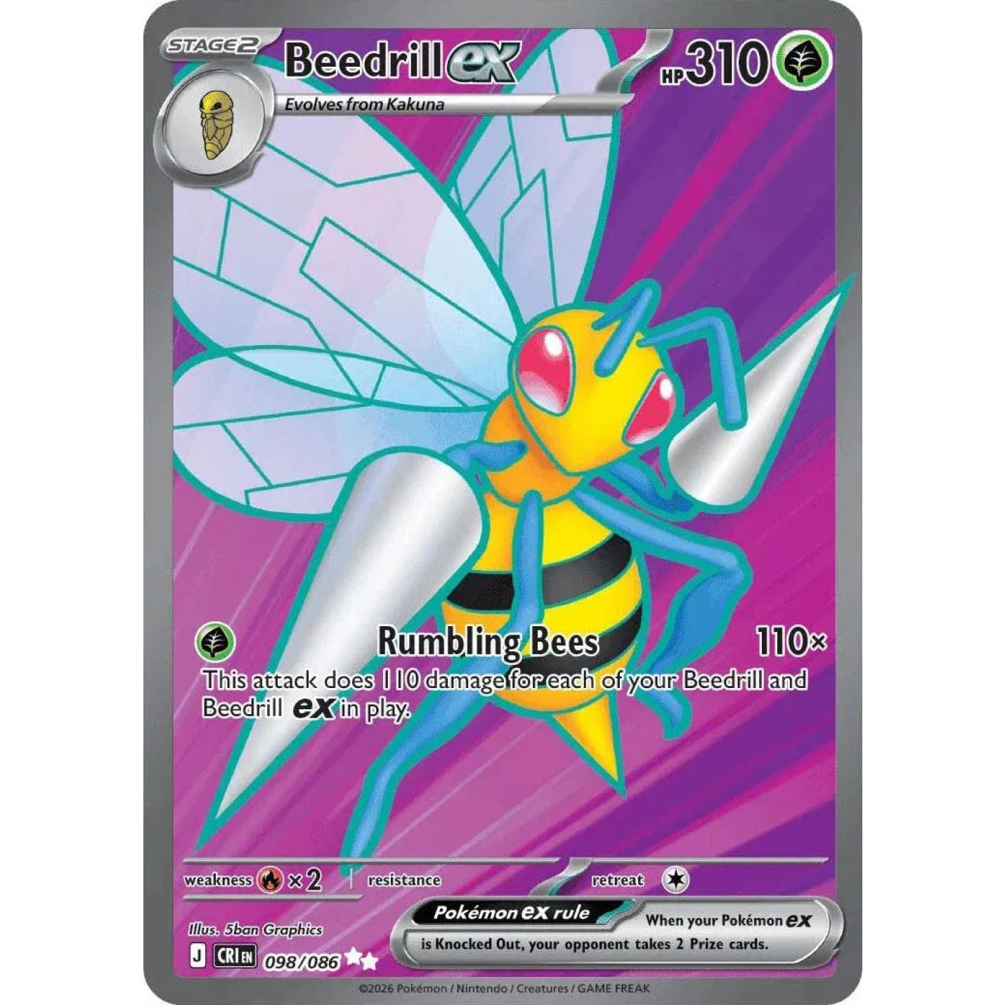 Beedrill ex 098/086 - Chaos Rising - Holofoil