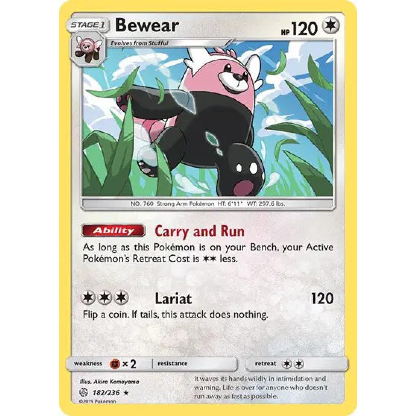 Bewear 182/236 - Cosmic Eclipse - Reverse Holofoil