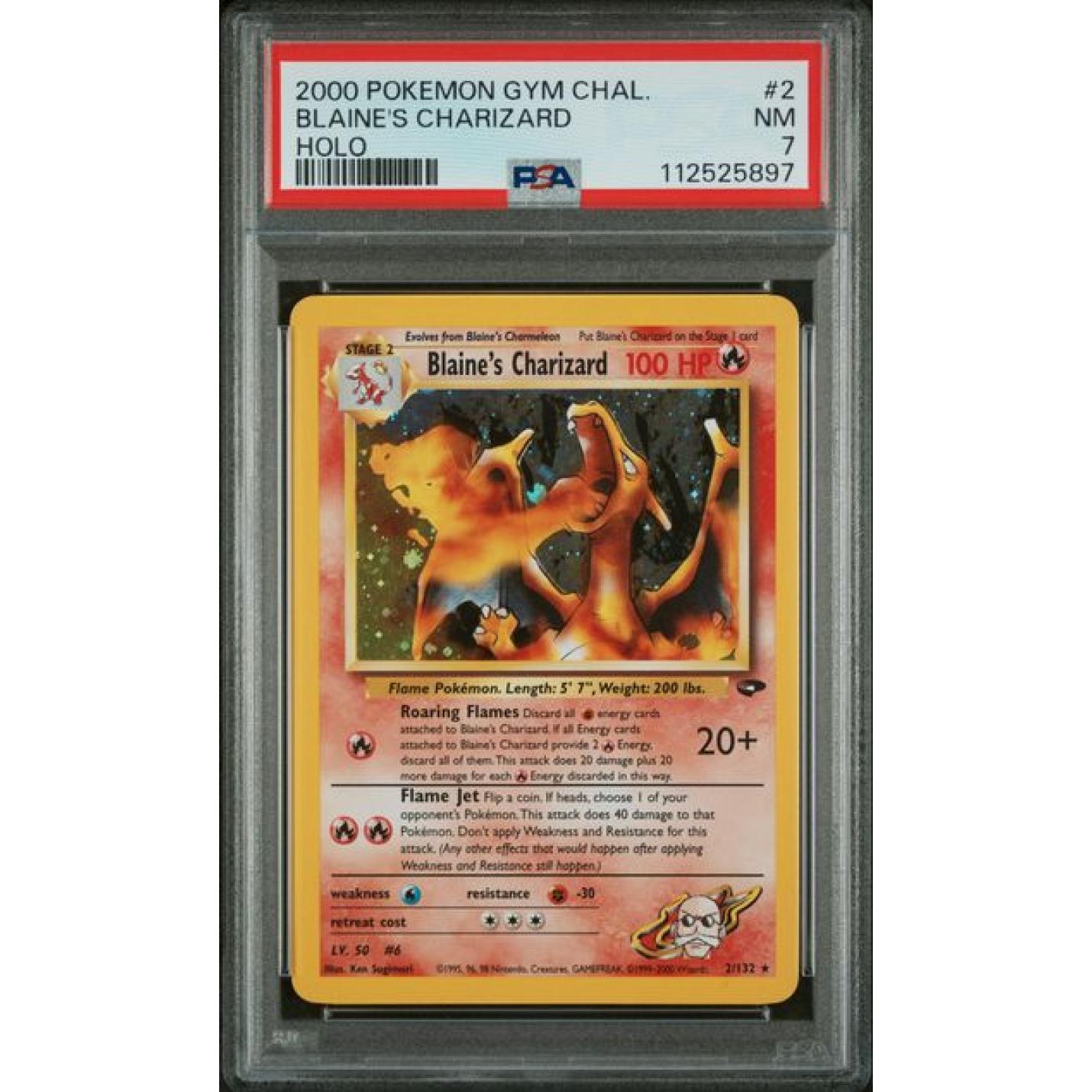 Blaine's Charizard (PSA 7) 2/132- Gym Challenge (Unlimited) - Holofoil