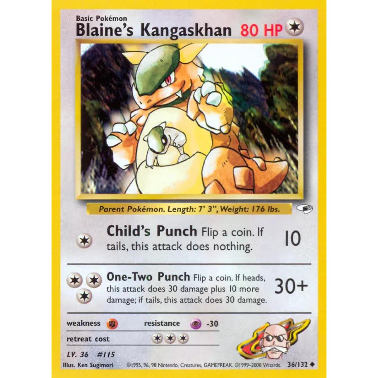 Blaine's Kangaskhan 36/132 - Gym Heroes (Unlimited) - Normal