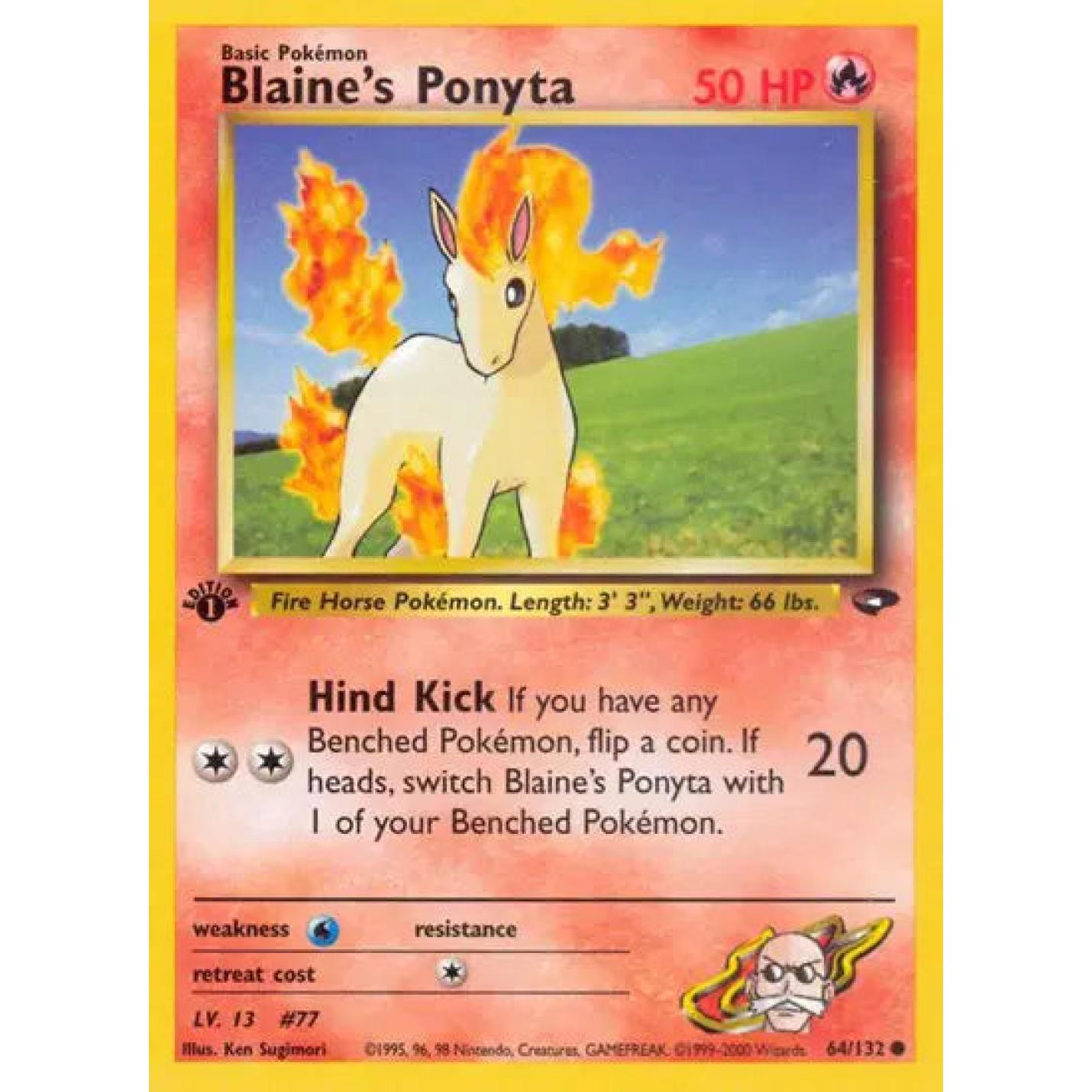 Blaine's Ponyta 64/132 - Gym Challenge (1st Edition) - Normal