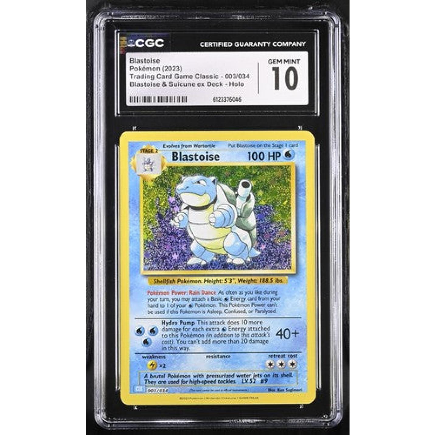 Blastoise (JP - CGC 10) 003/032 - Trading Card Game Classic - Holofoil