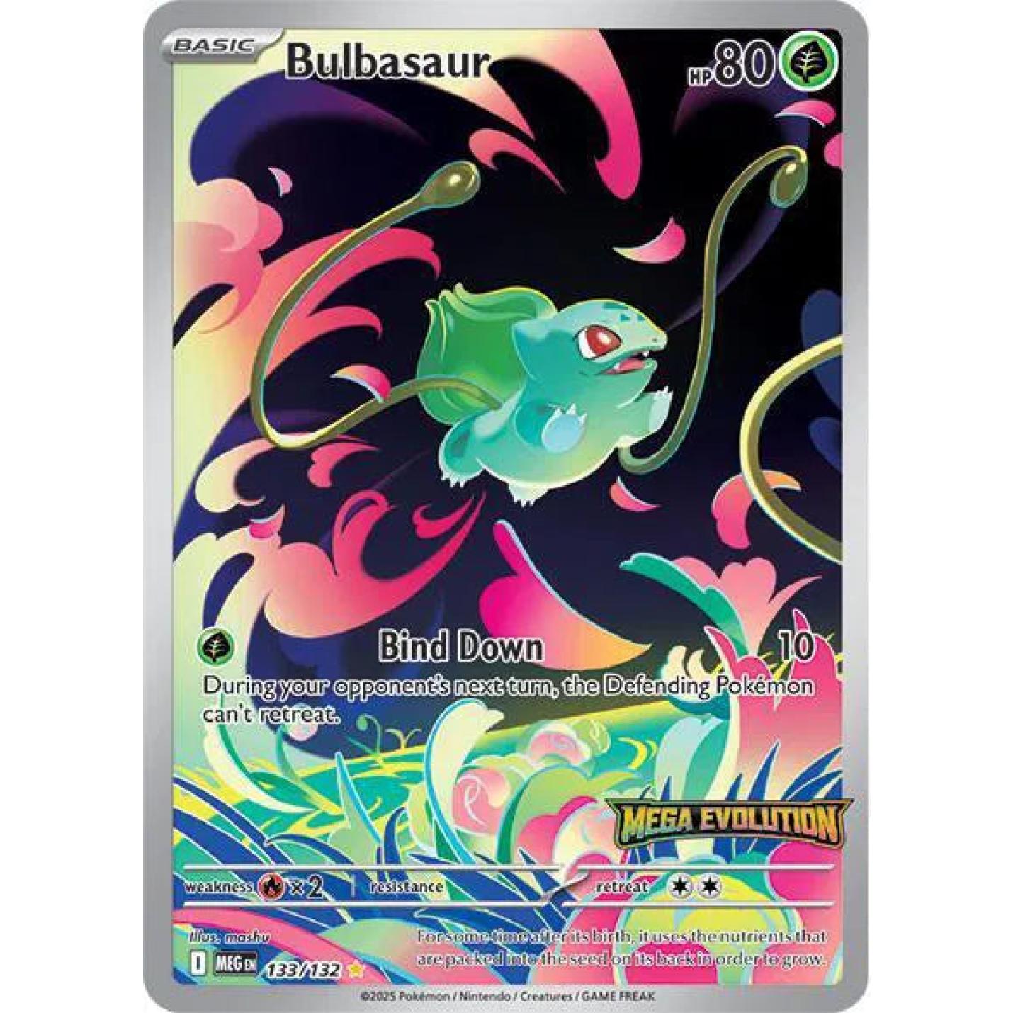 Bulbasaur_MegaEvolutionStamped_133-132-MegaEvolution-Holofoil_sealed