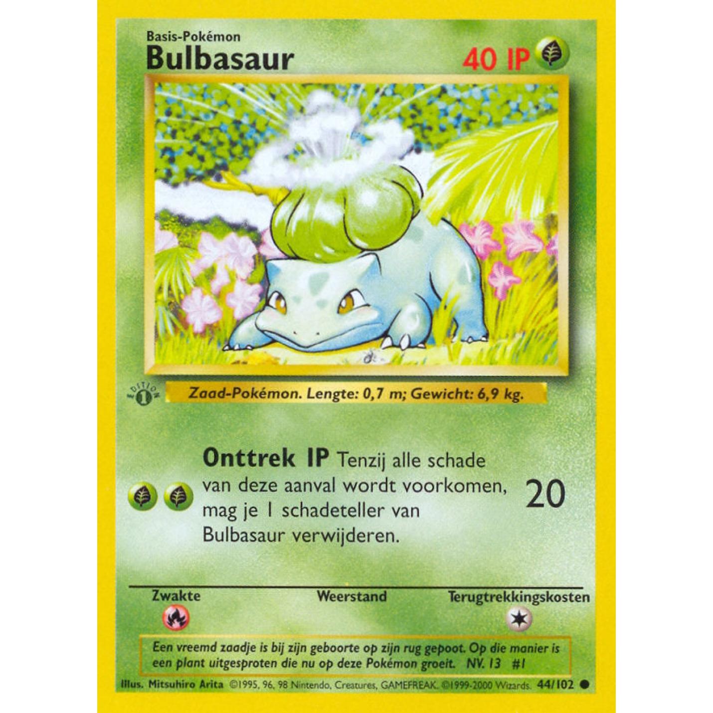Bulbasaur (NL) 44/102 - Base Set (1st Edition) - Normal