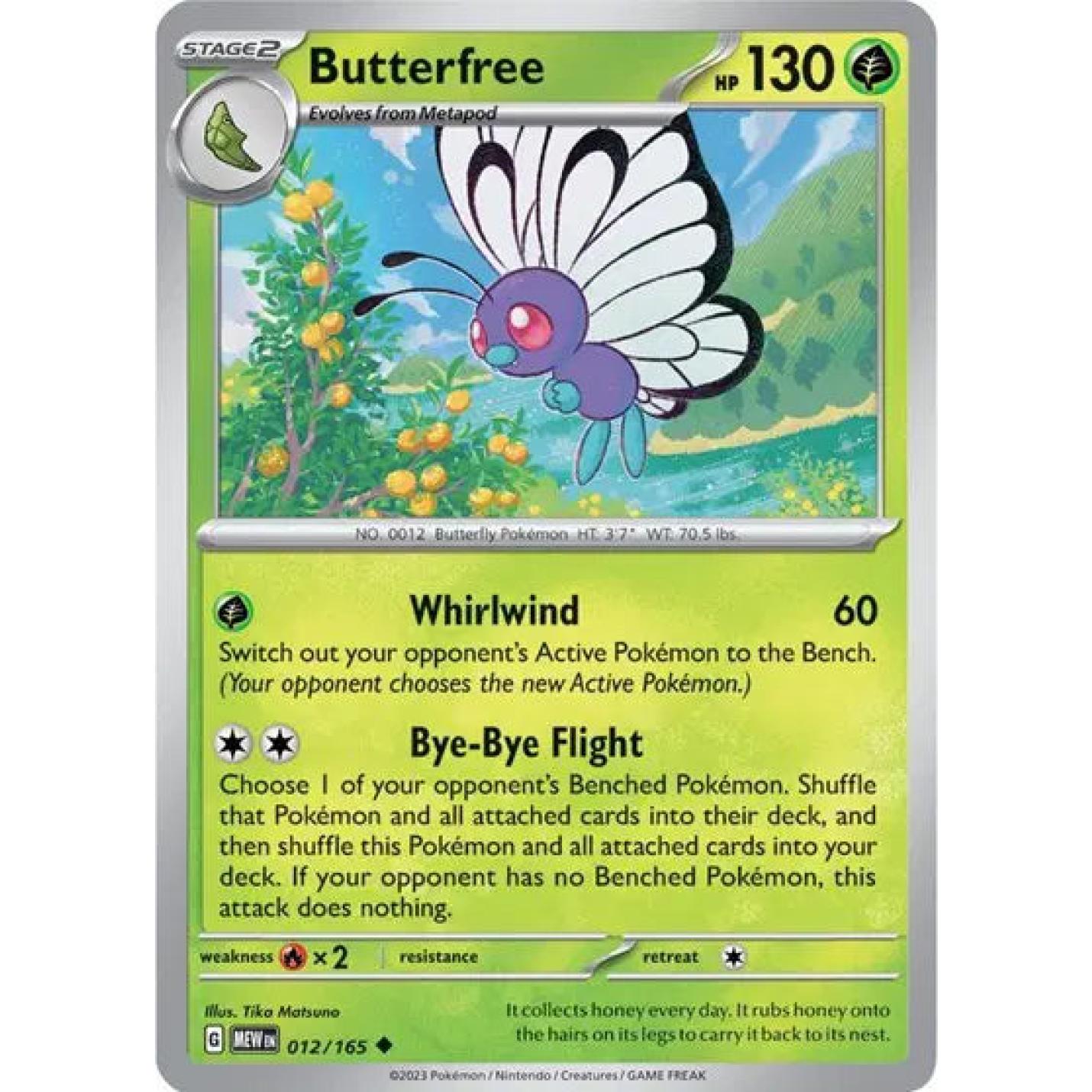 Butterfree 012/165 - Scarlet & Violet 151 - Reverse Holofoil