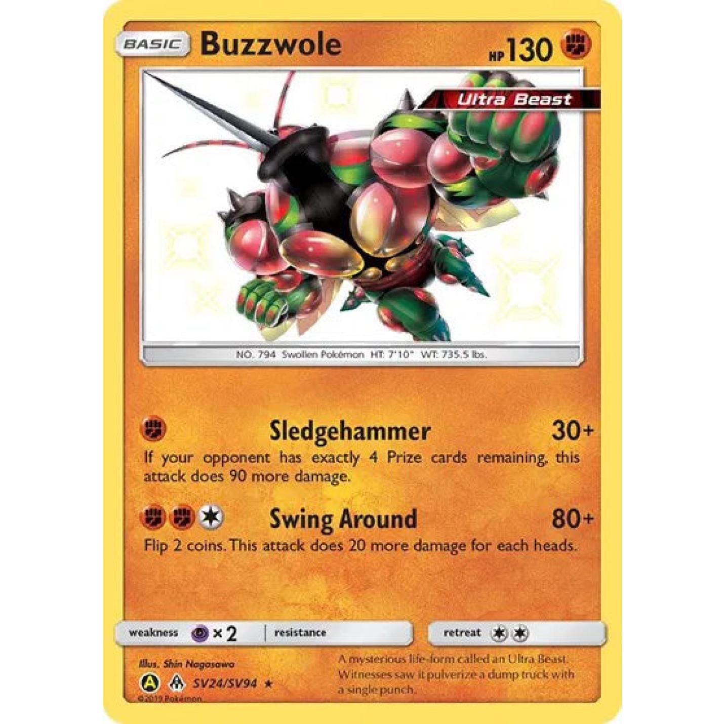 Buzzwole SV24/SV94 - Hidden Fates: Shiny Vault - Holofoil