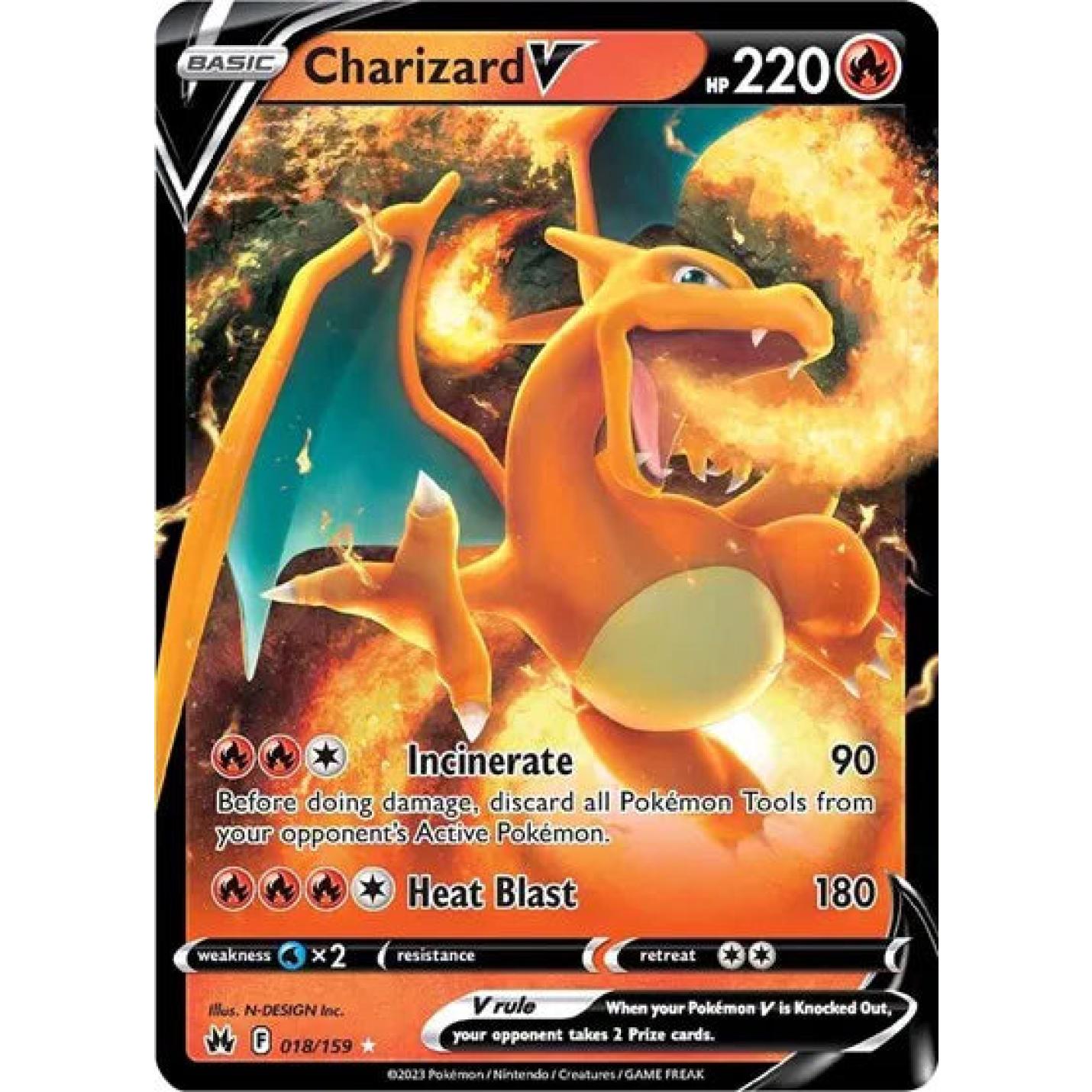 Charizard V 018/159 - Crown Zenith - Holofoil