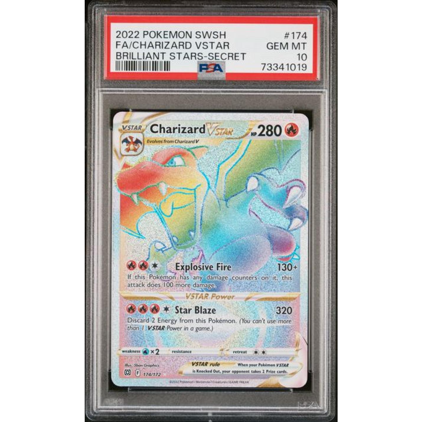 Charizard VSTAR (PSA 10) 174/172 - Brilliant Stars - Holofoil
