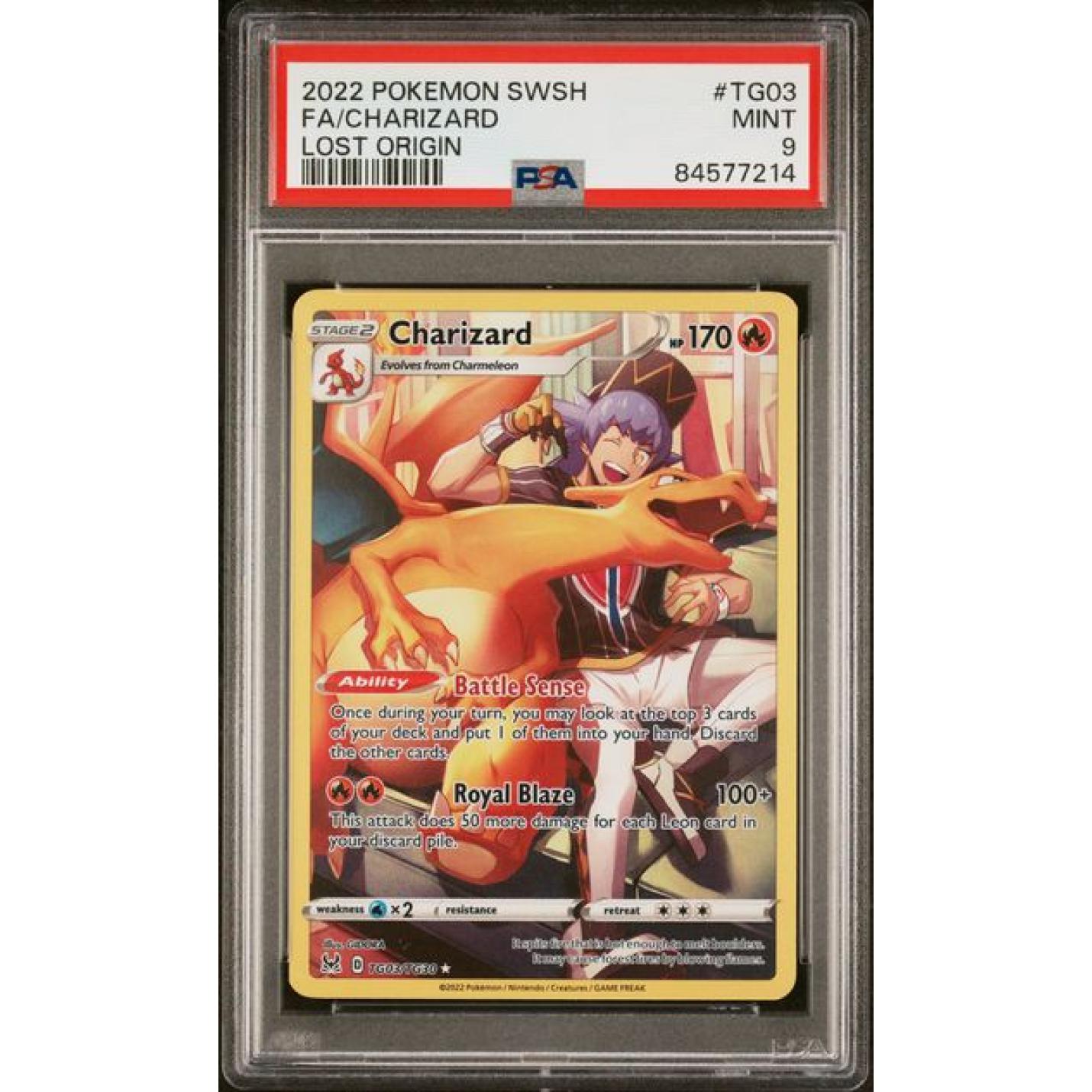 Charizard (PSA 9) TG03/TG30 - Lost Origin Trainer Gallery - Holofoil