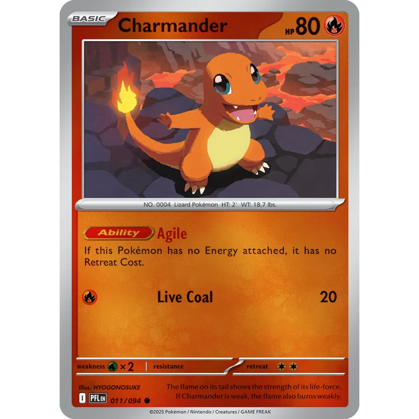Charmander 011/094 - Phantasmal Flames - Reverse Holofoil