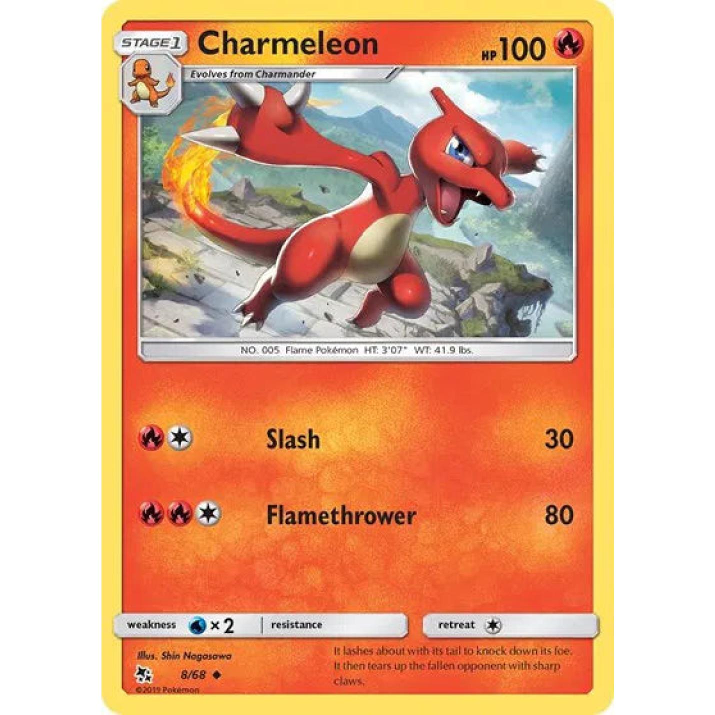 Charmeleon 8/68 - Hidden Fates - Reverse Holofoil