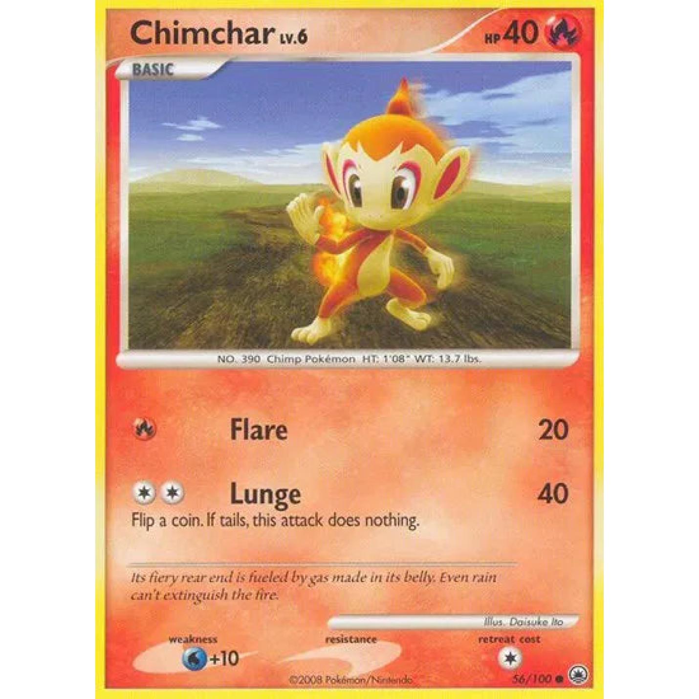 Chimchar Lv.6 56/100 - Majestic Dawn - Reverse Holofoil