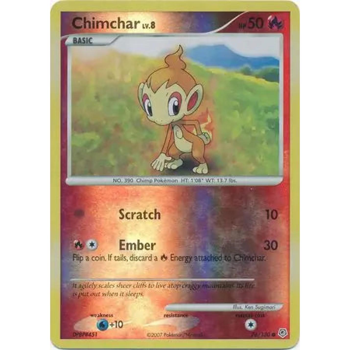 Chimchar Lv.8 76/130 - Diamond & Pearl - Reverse Holofoil