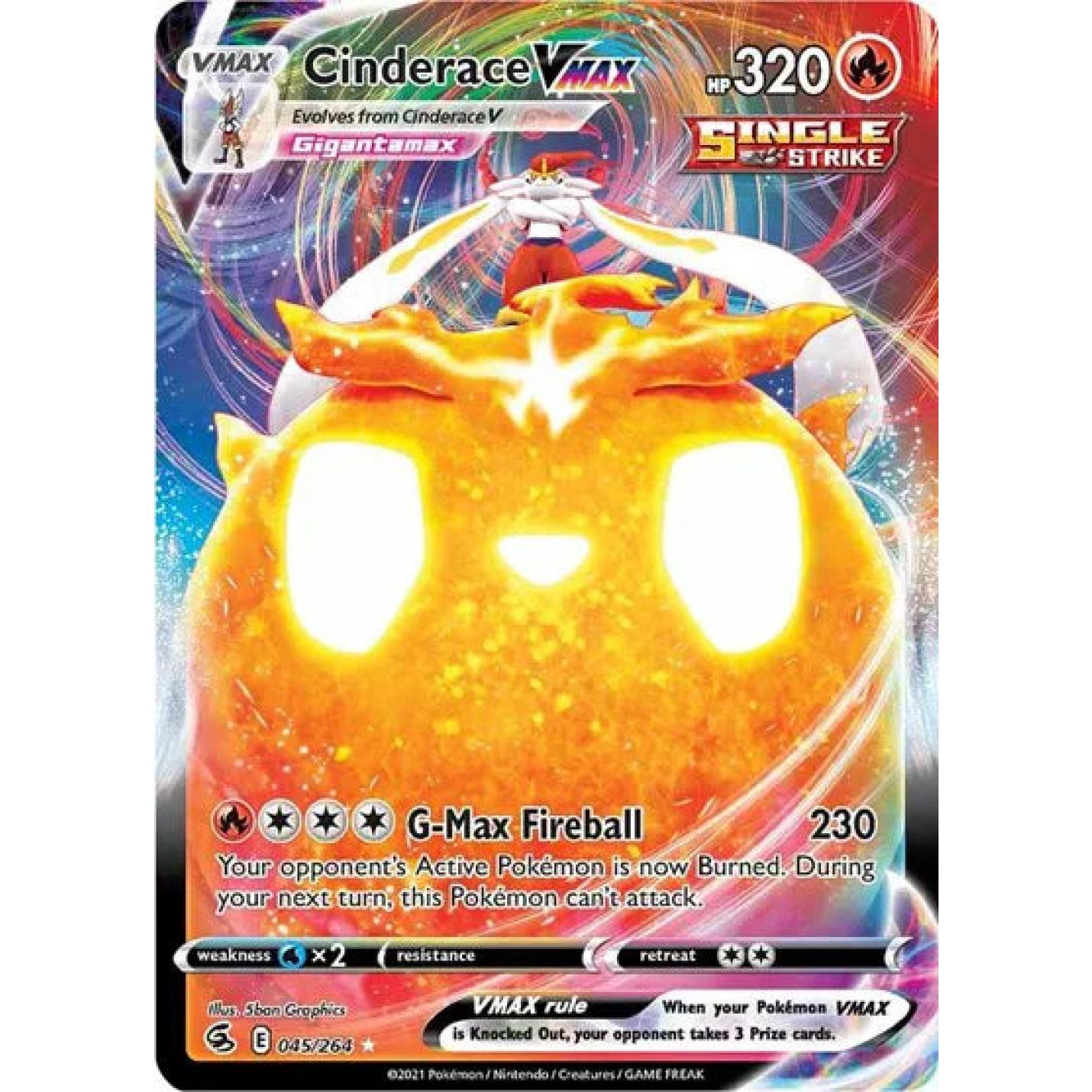 Cinderace VMAX 045/264 - Fusion Strike - Holofoil