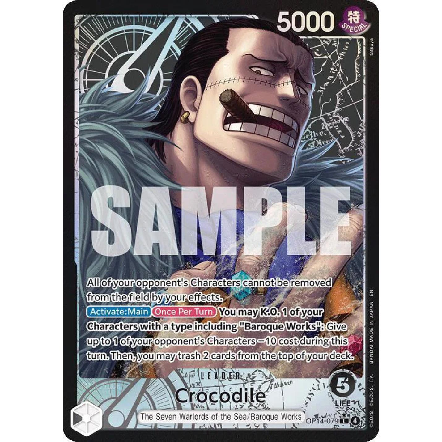 Crocodile (Alternate Art) OP14-079 - The Azure Sea's Seven - Foil