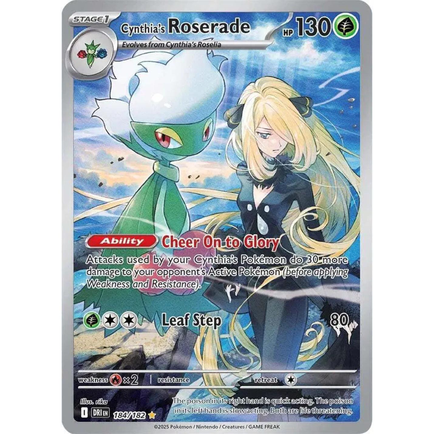 Cynthia's Roserade 184/182 - Destined Rivals - Holofoil
