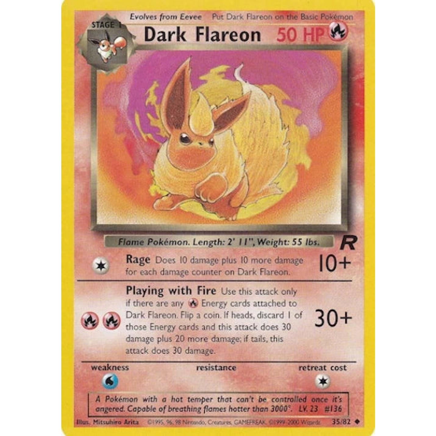 Dark Flareon 35/82 - Team Rocket (Unlimited) - Normal