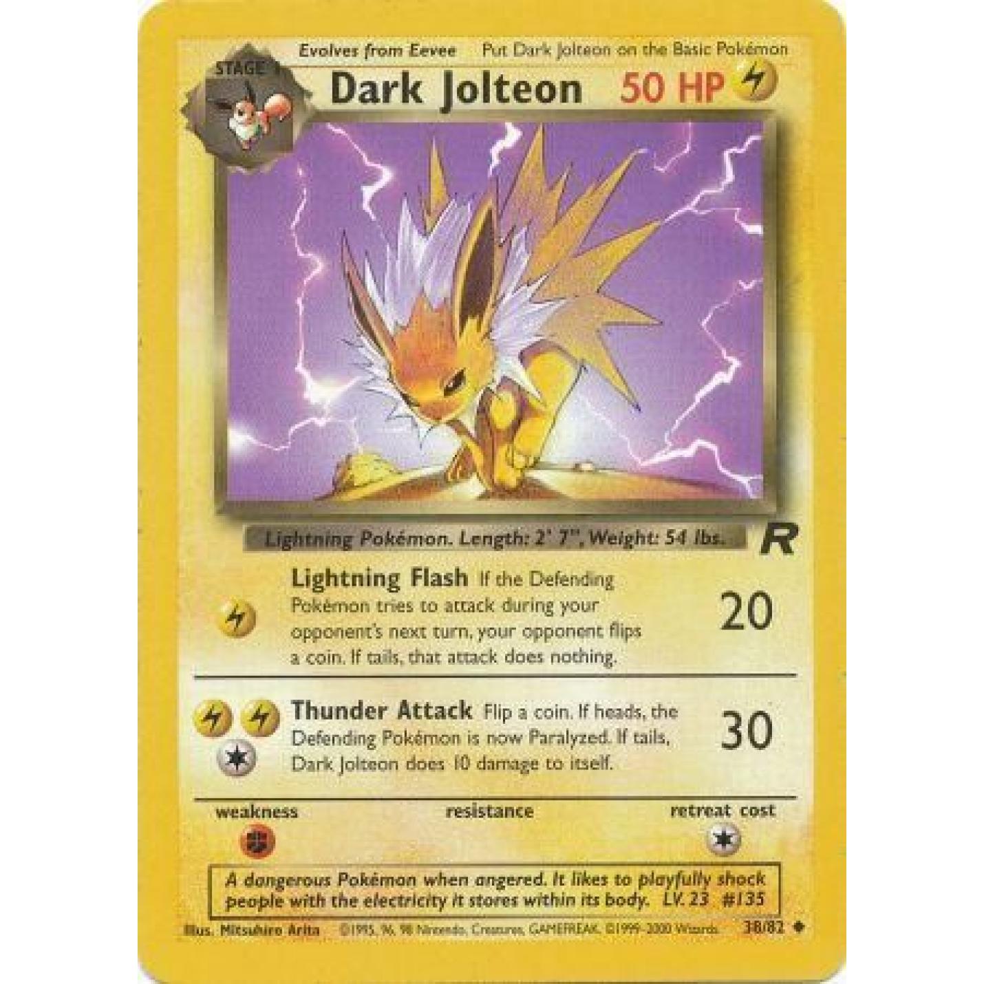 Dark Jolteon 38/82 - Team Rocket (Unlimited) - Normal