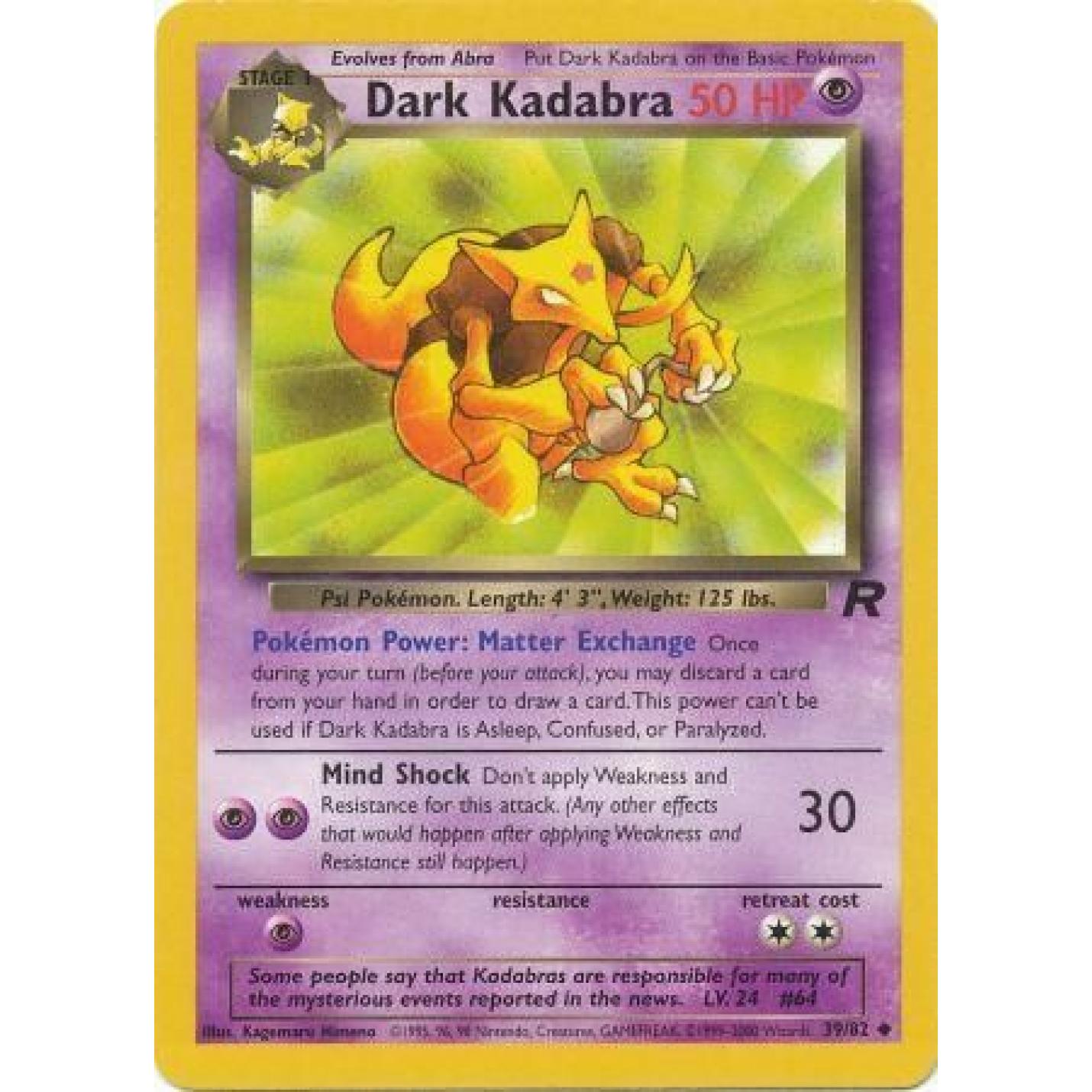 Dark Kadabra 39/82 - Team Rocket (Unlimited) - Normal
