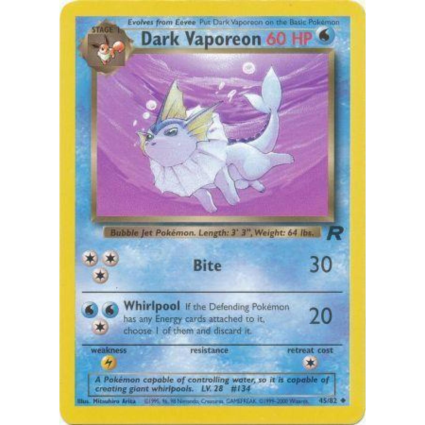 Dark Vaporeon 45/82 - Team Rocket (Unlimited) - Normal