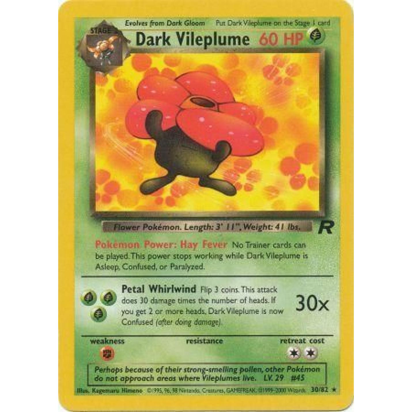 Dark Vileplume 30/82 - Team Rocket (Unlimited) - Normal