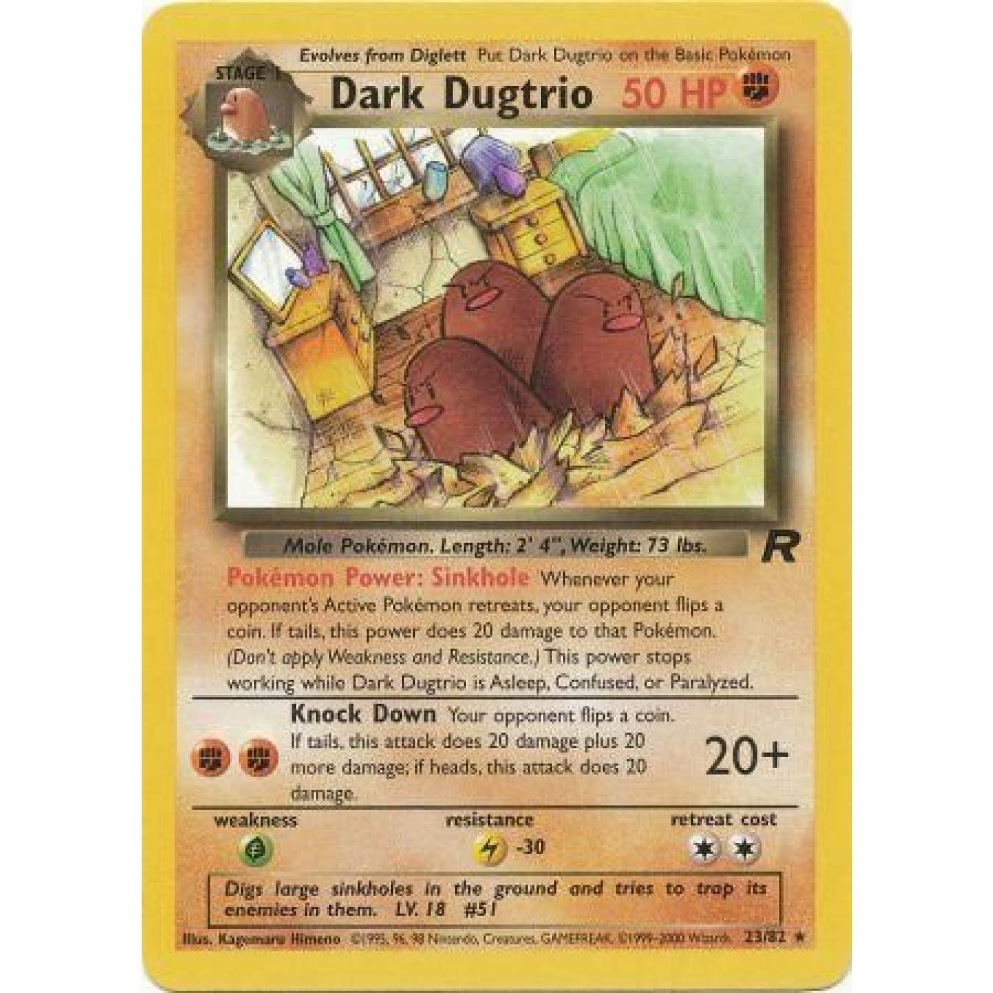 Dark Dugtrio 23/82 - Team Rocket (Unlimited) - Normal