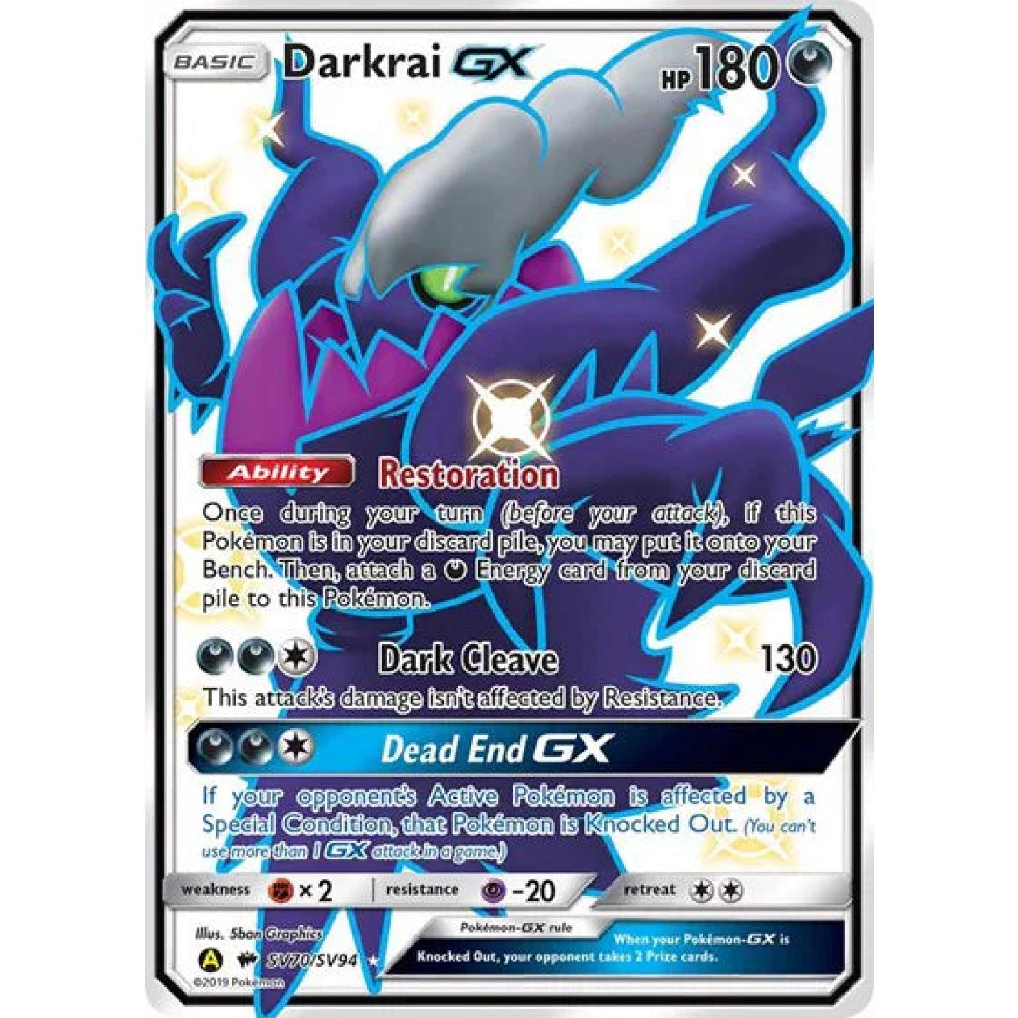 Darkrai GX SV70/SV94  - Hidden Fates: Shiny Vault - Holofoil