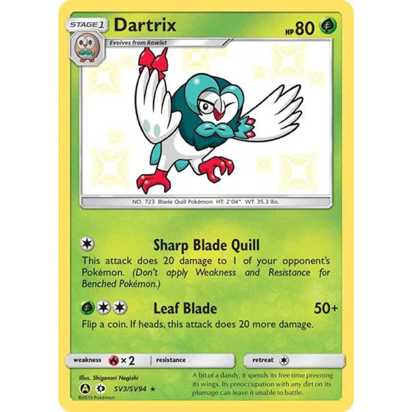 Dartrix SV3/SV94 - Hidden Fates: Shiny Vault - Holofoil