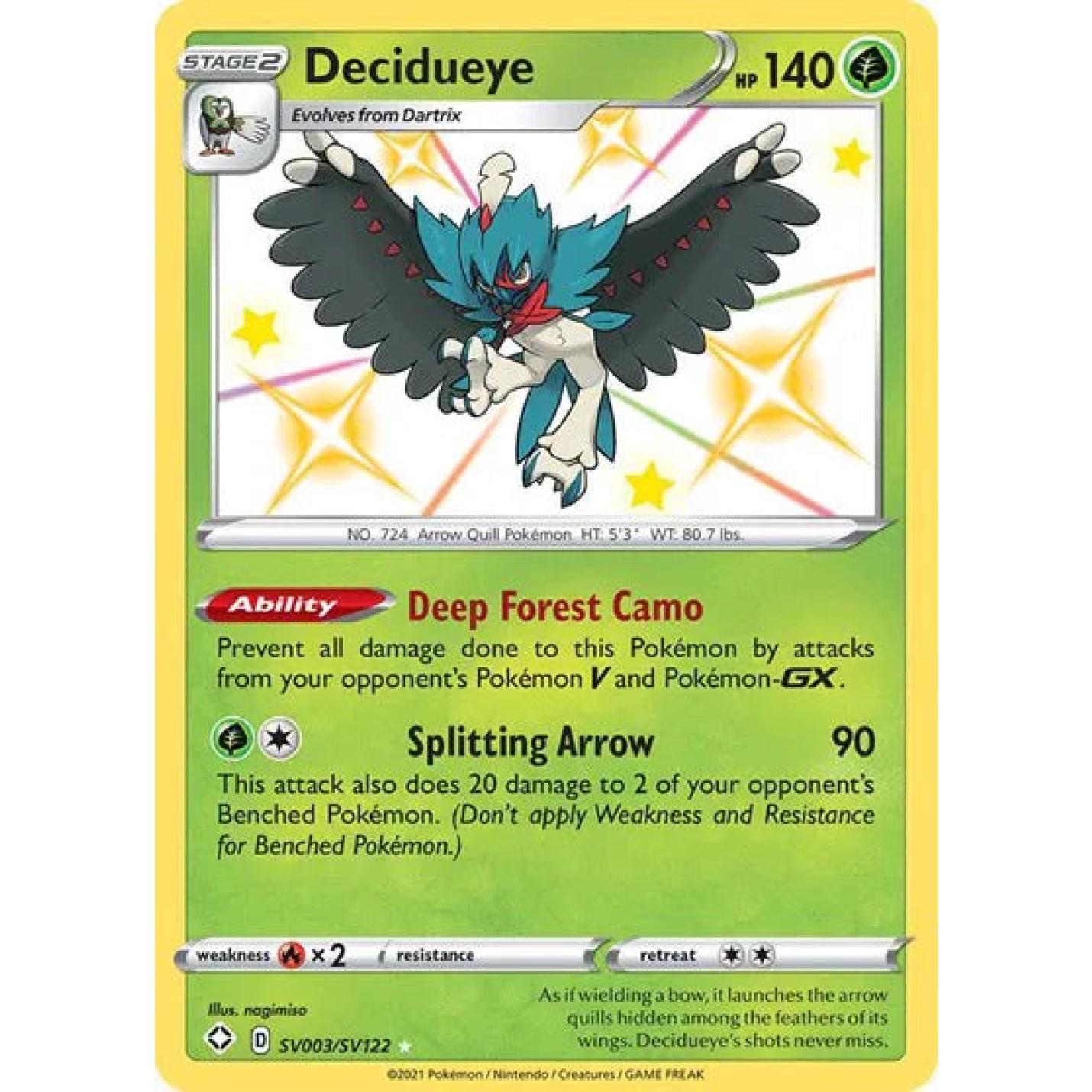 Decidueye SV003/SV122 - Shining Fates: Shiny Vault - Holofoil