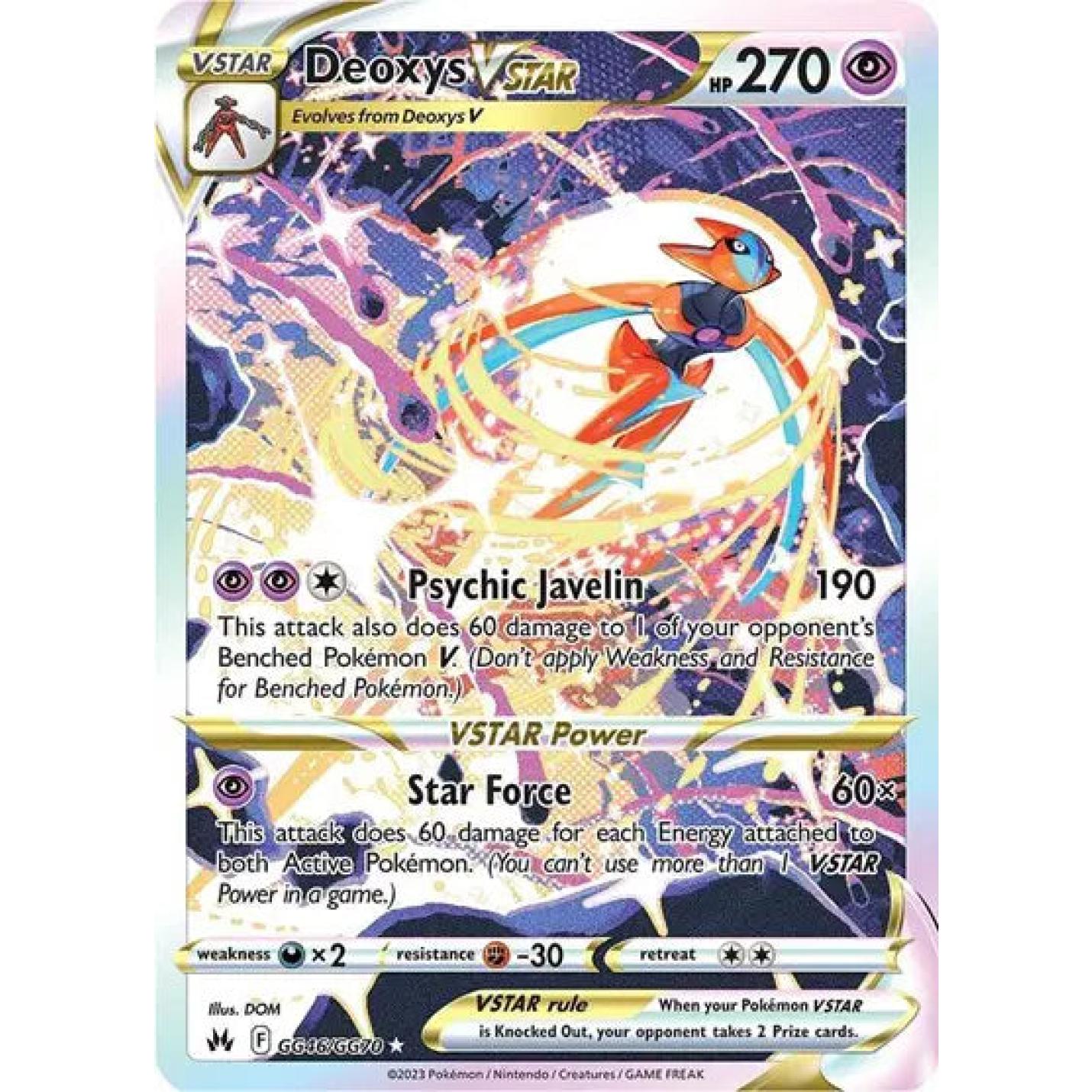 Deoxys VSTAR GG46/GG70 - Crown Zenith: Galarian Gallery - Holofoil