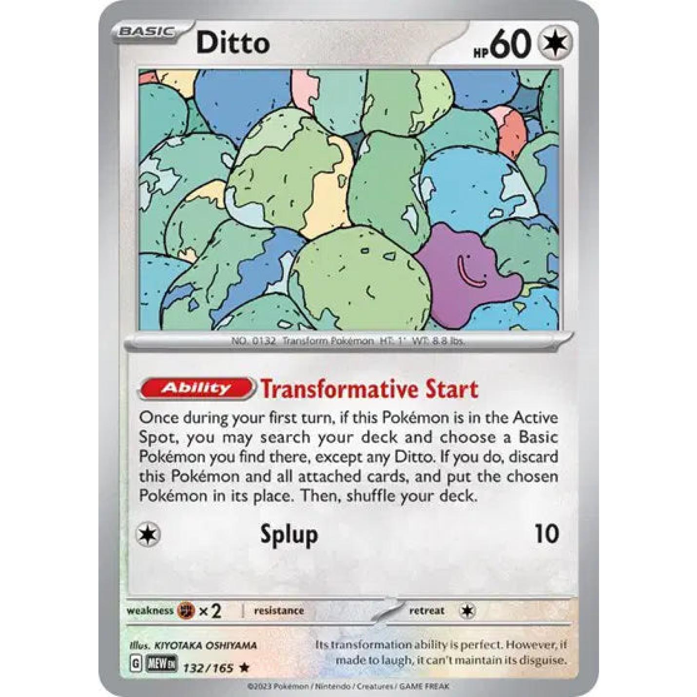 Ditto 132/165 - Scarlet & Violet 151 - Reverse Holofoil