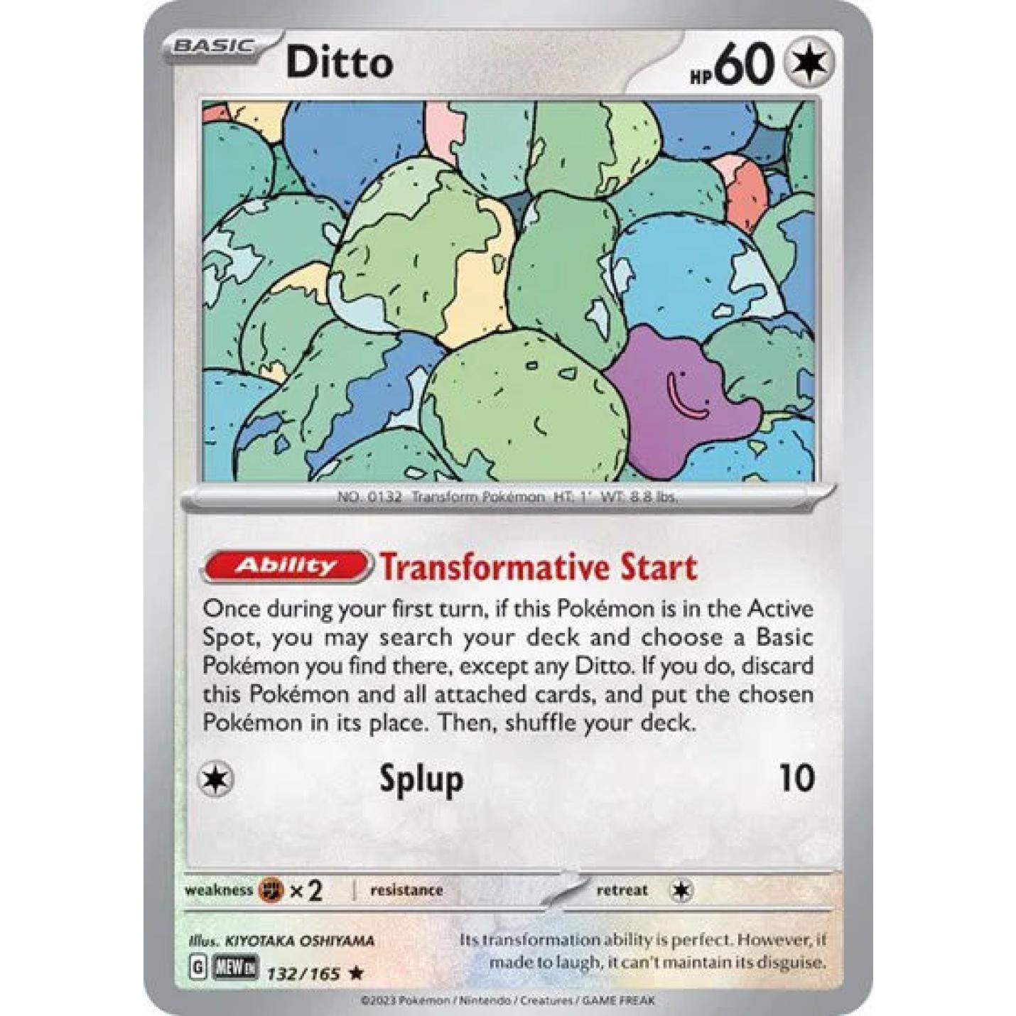 Ditto 132/165 - Scarlet & Violet 151 - Holofoil
