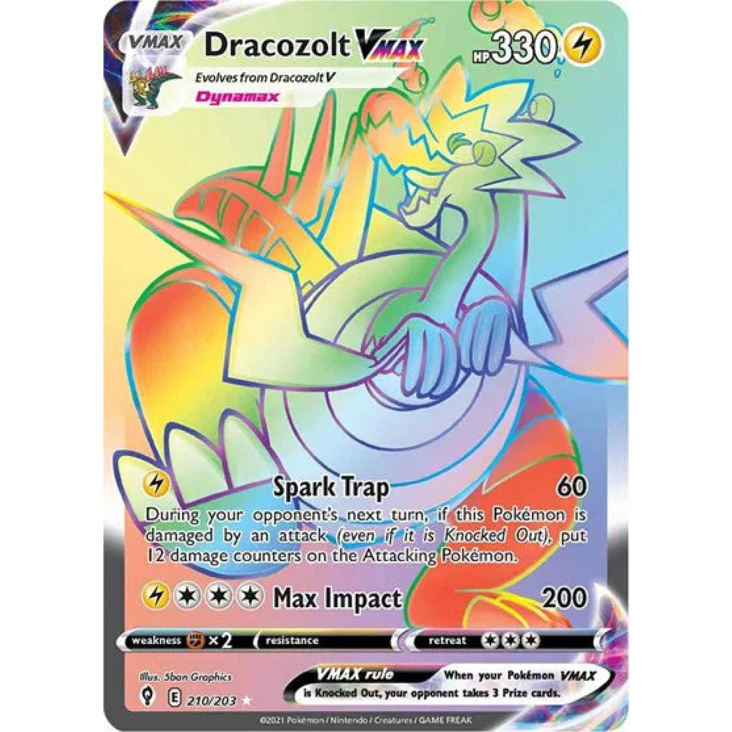 Dracozolt VMAX 210/203 - Evolving Skies - Holofoil