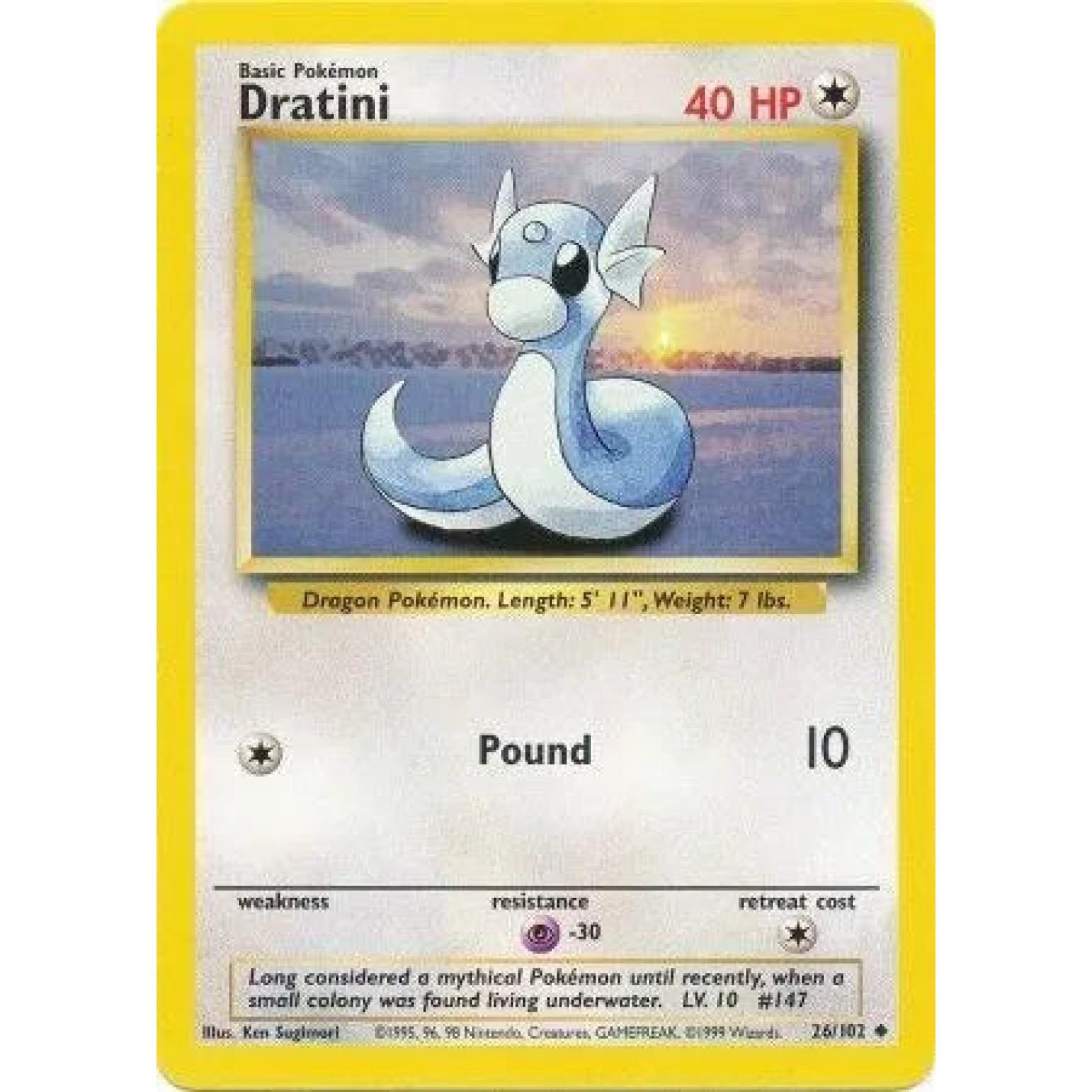 Dratini 26/102- Base Set (Unlimited) - Normal