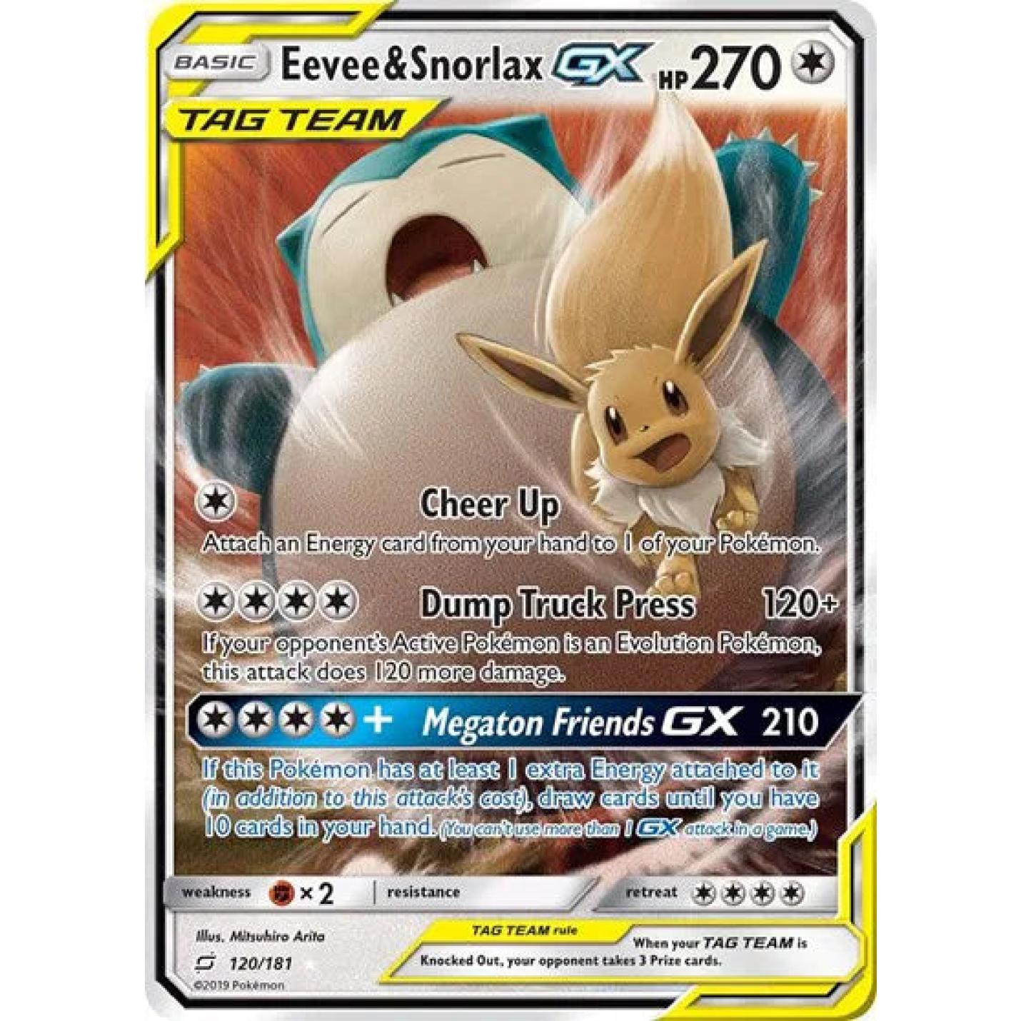 Eevee & Snorlax GX 120 - Team Up - Holofoil
