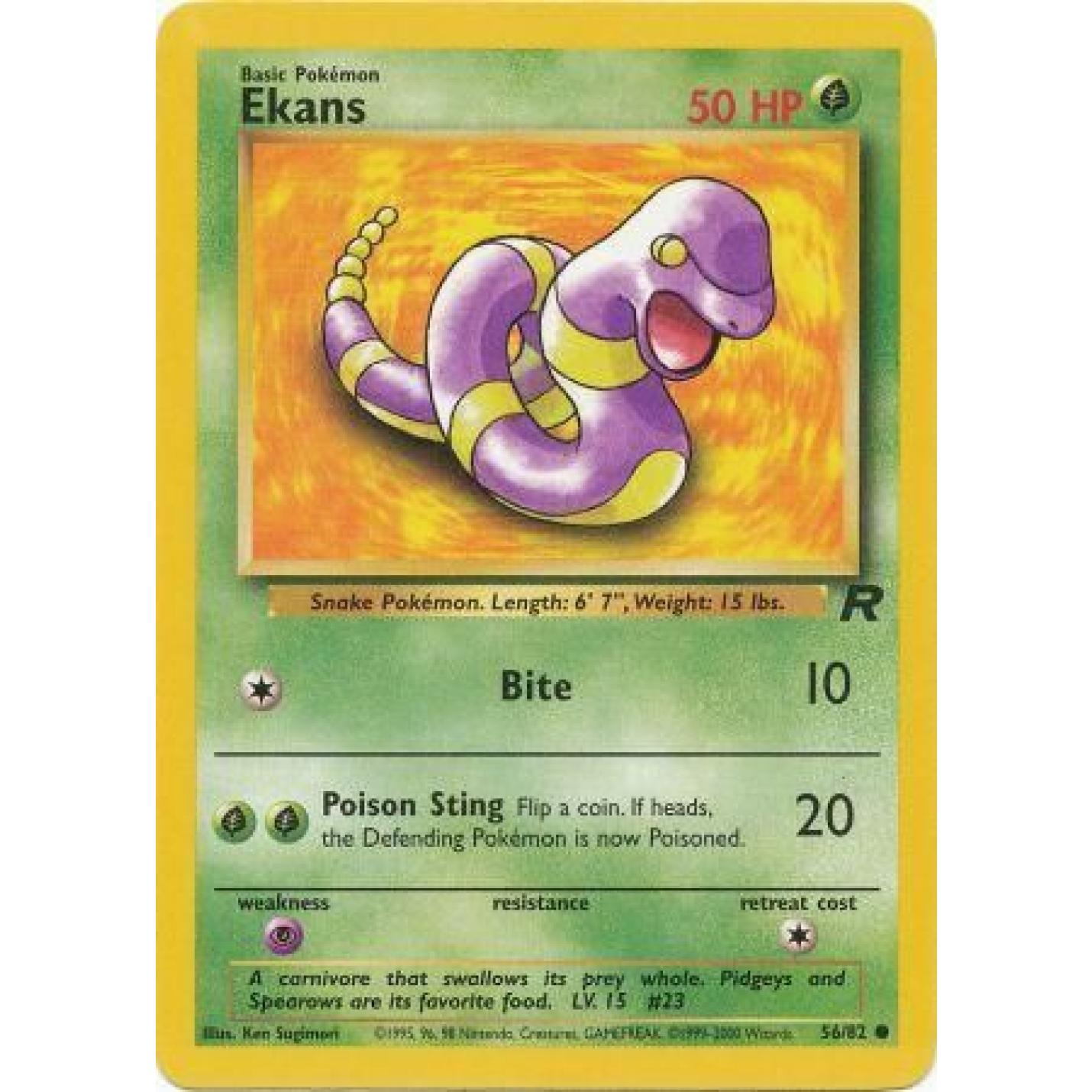 Ekans 56/82 - Team Rocket (Unlimited) - Normal