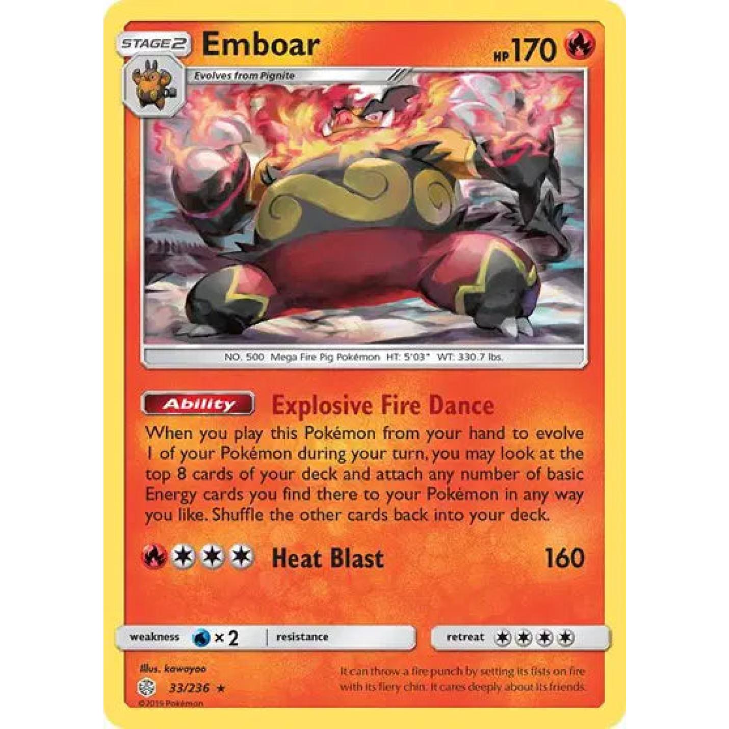 Emboar 33/236 - Cosmic Eclipse - Reverse Holofoil