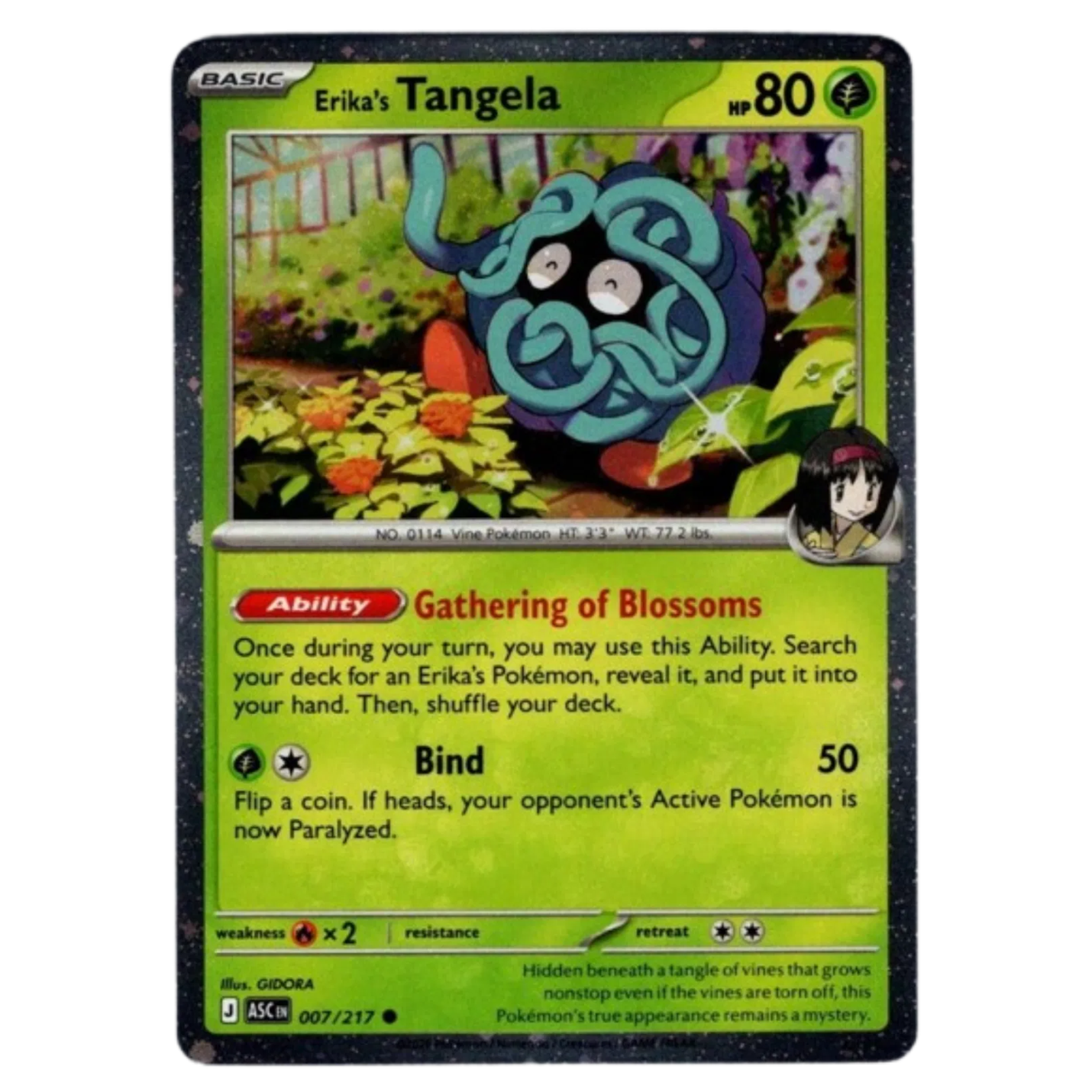 Erika's Tangela 007/217 - Ascended Heroes - Cosmos Holo