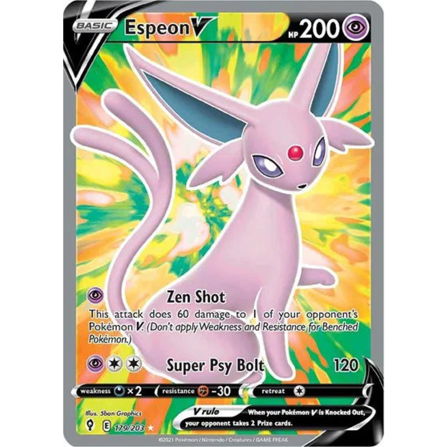 Espeon V 179/203 - Evolving Skies - Holofoil